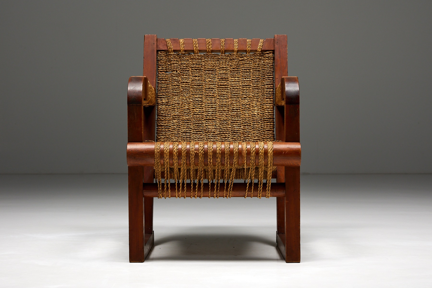 Easy Chair in Rope and Pitch Pine -  1930s
