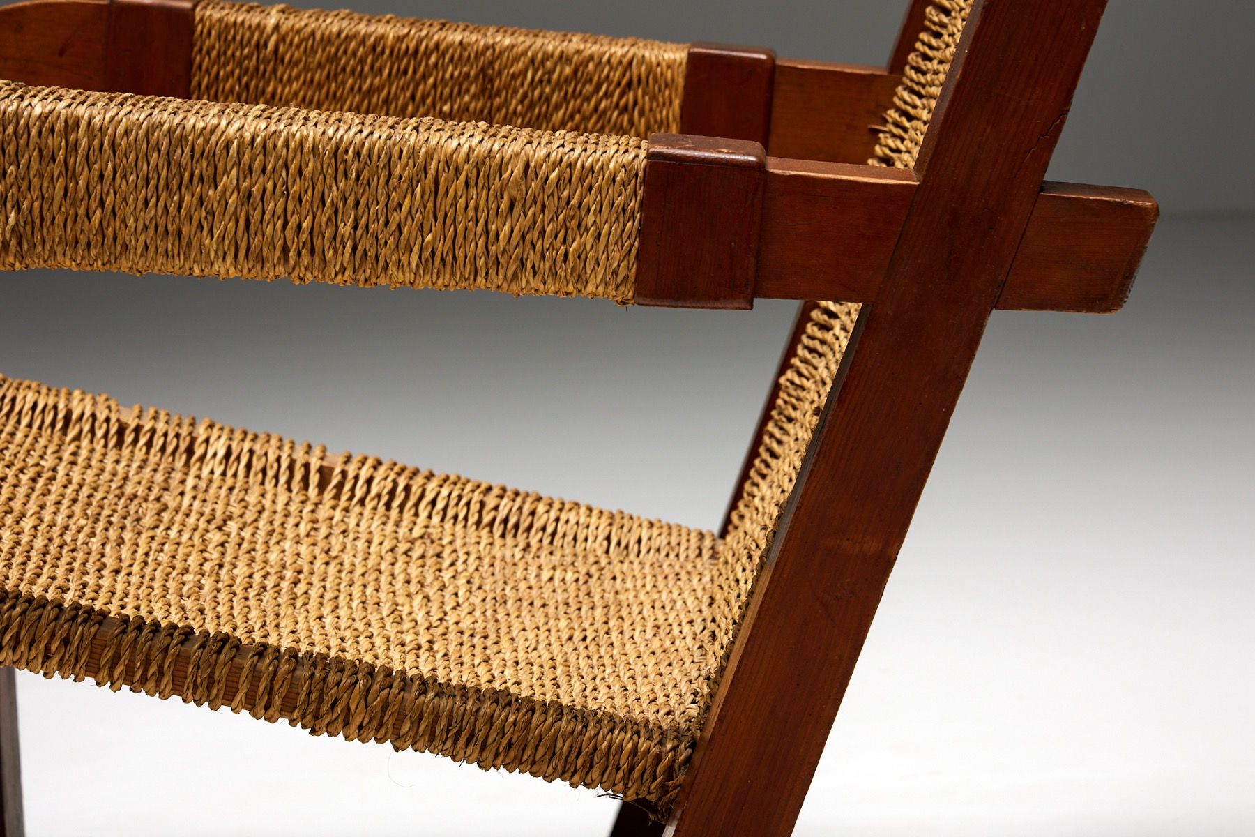 Easy Chair in Rope and Pitch Pine -  1930s