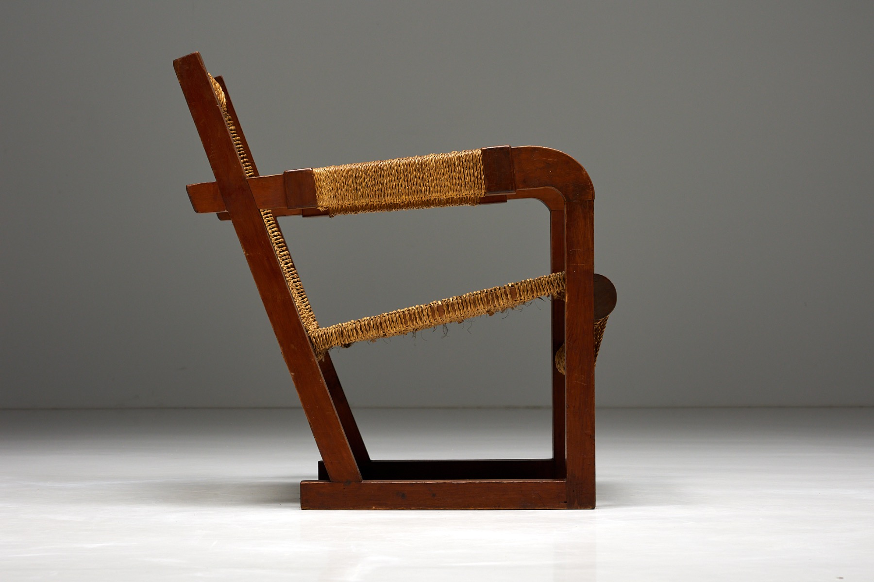 Easy Chair in Rope and Pitch Pine -  1930s