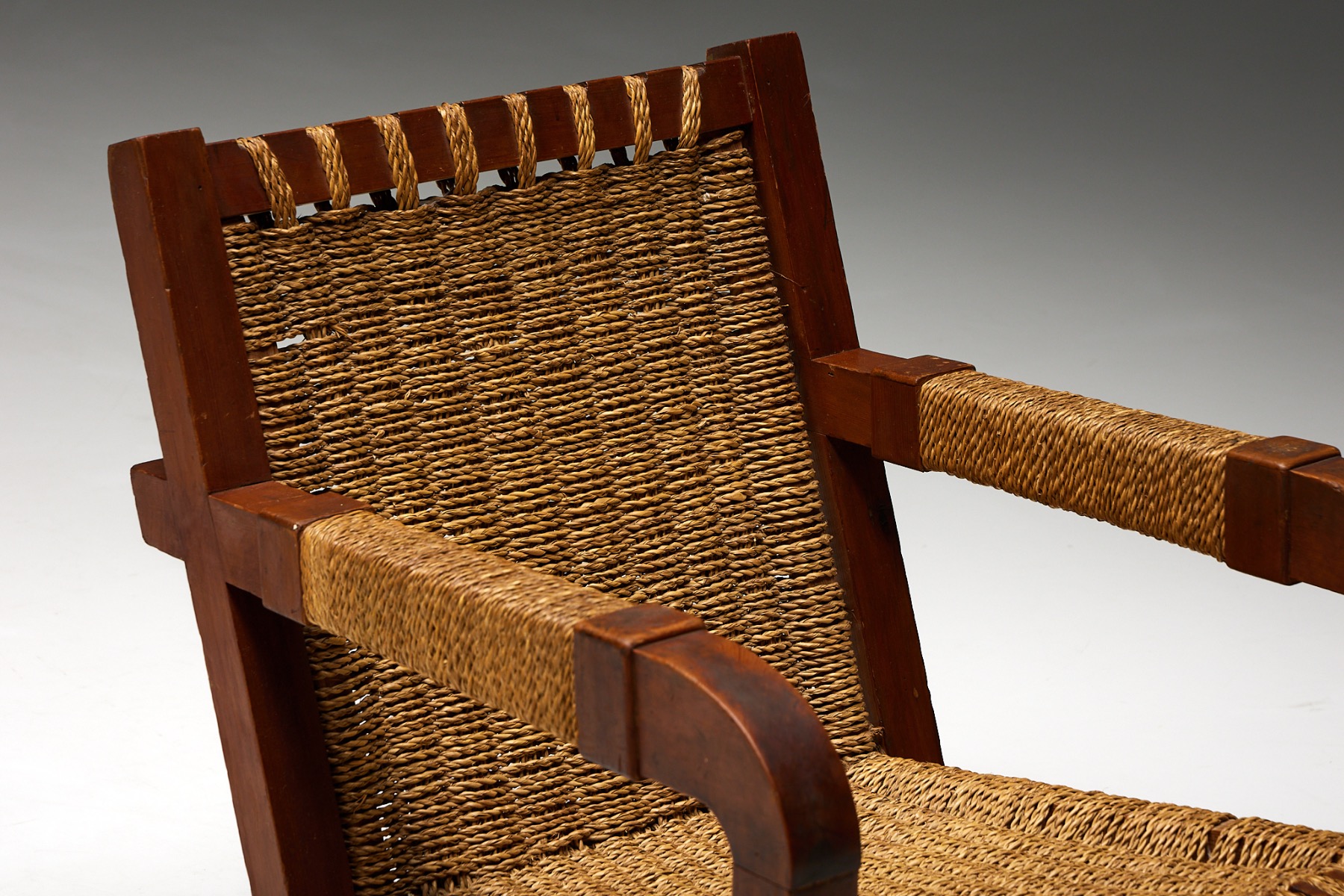 Easy Chair in Rope and Pitch Pine -  1930s