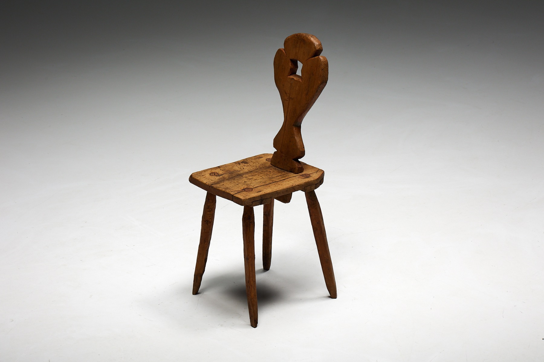Swiss Alpine Folk Art Chair - 19th Century