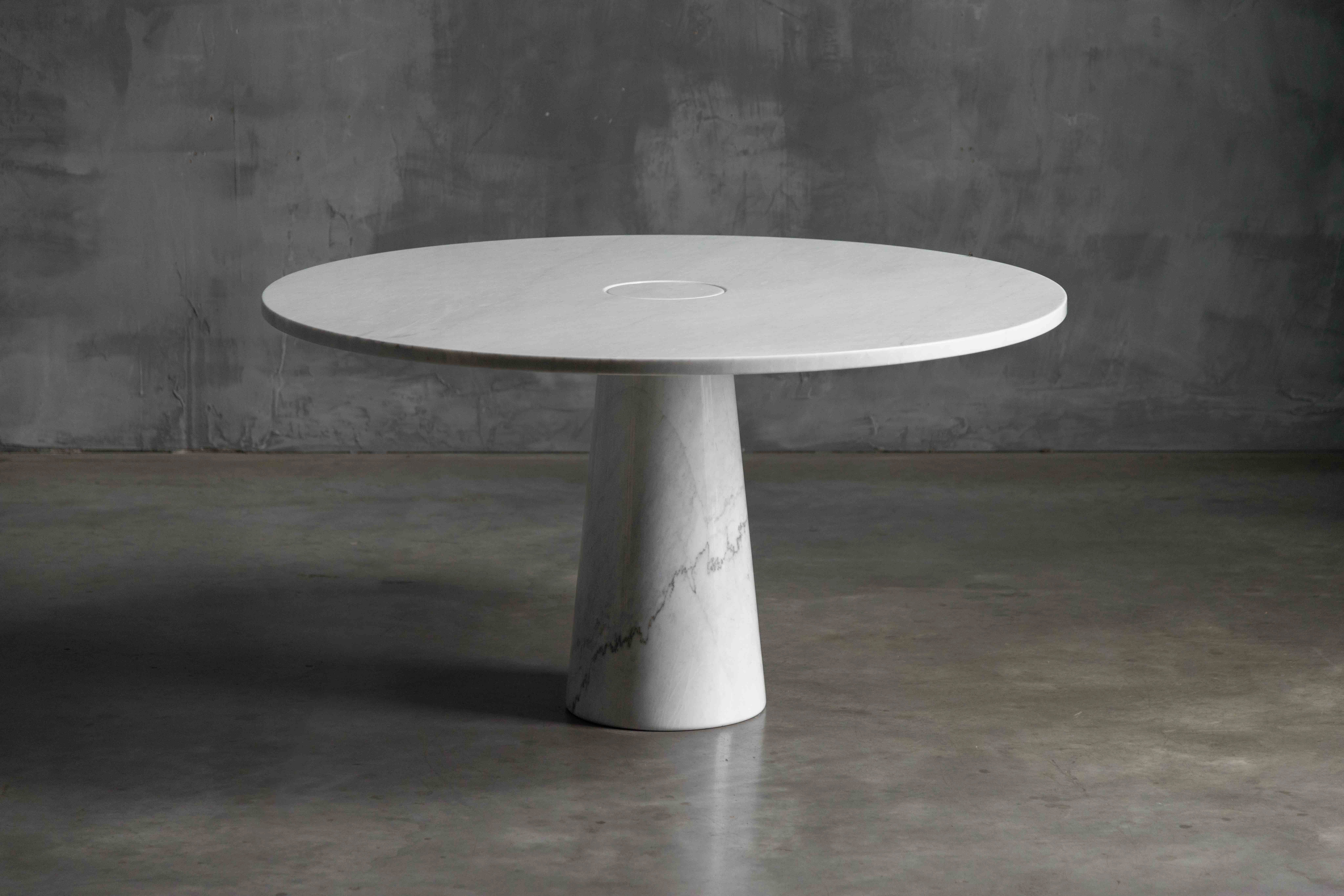 Eros White Marble Dining Table by Angelo Mangiarotti for Skipper, Italy - 1970s