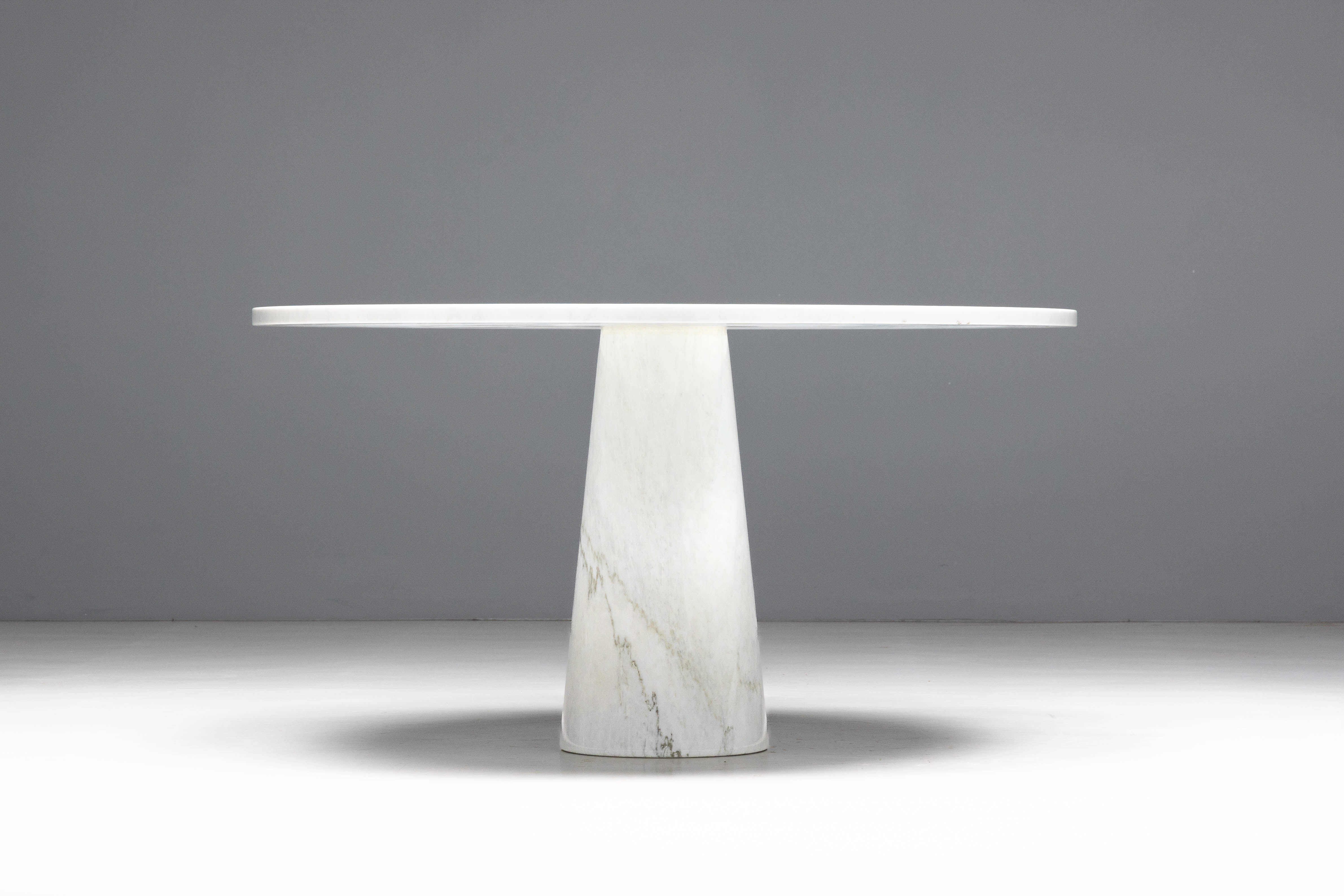 Eros White Marble Dining Table by Angelo Mangiarotti for Skipper, Italy - 1970s
