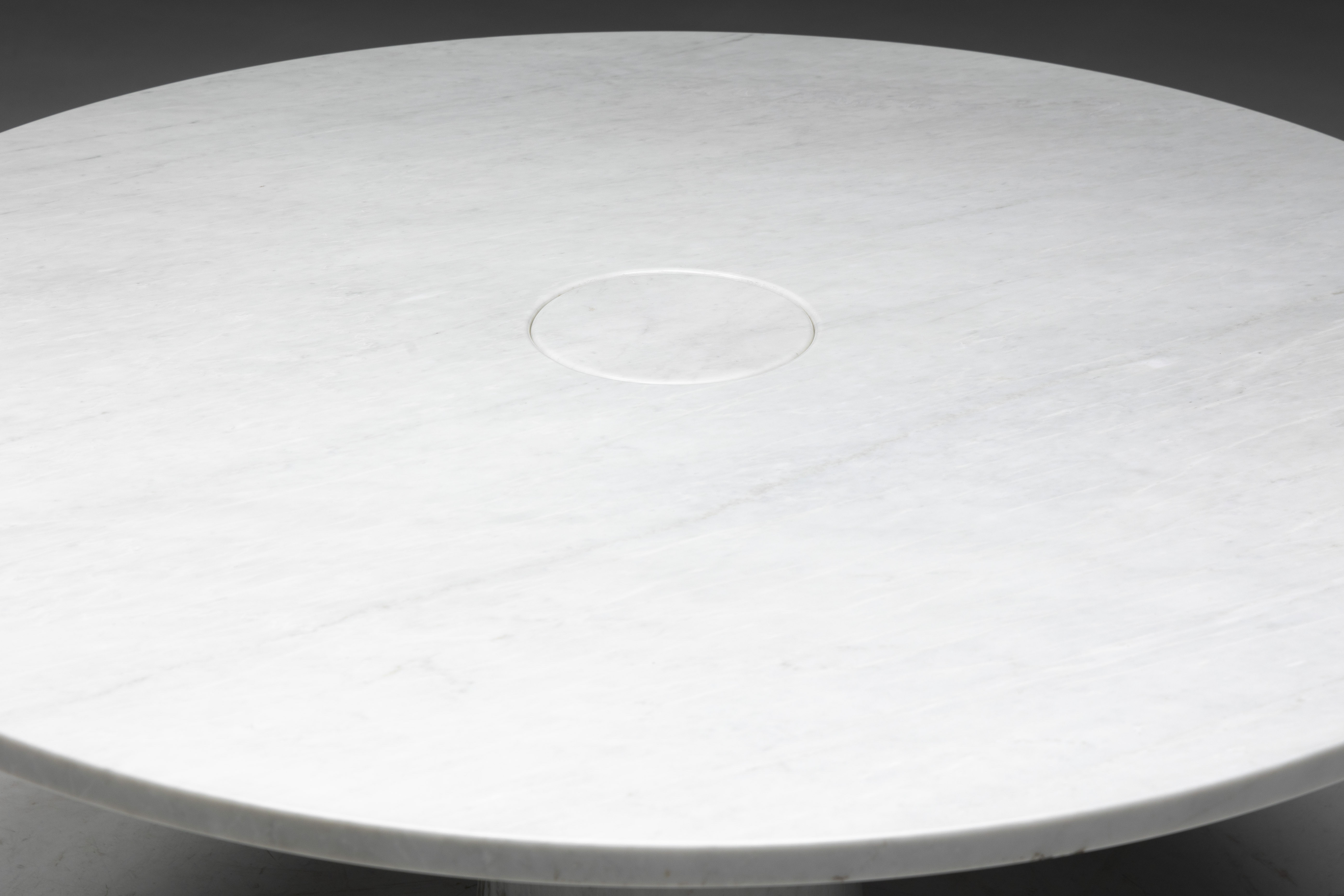 Eros White Marble Dining Table by Angelo Mangiarotti for Skipper, Italy - 1970s