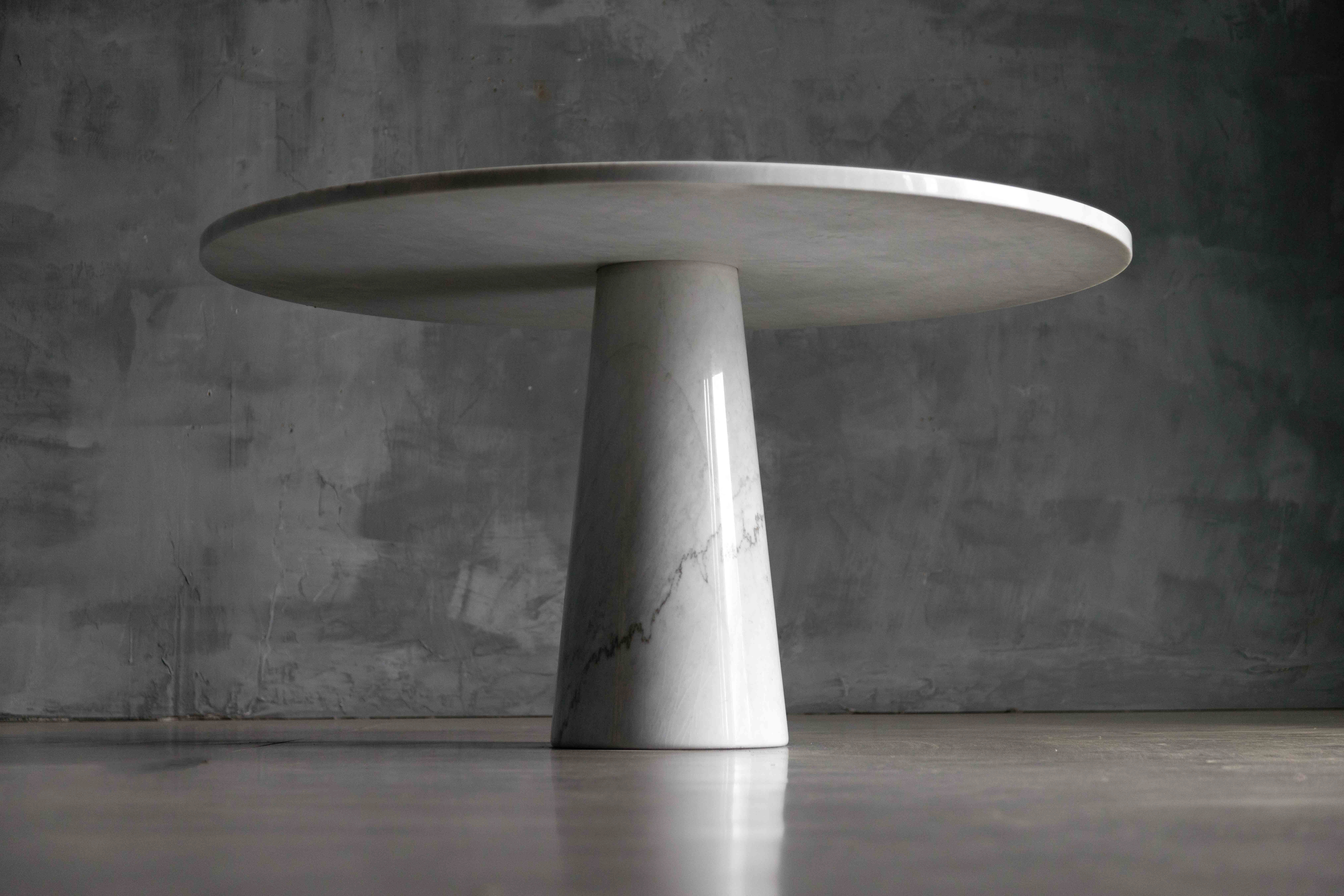 Eros White Marble Dining Table by Angelo Mangiarotti for Skipper, Italy - 1970s