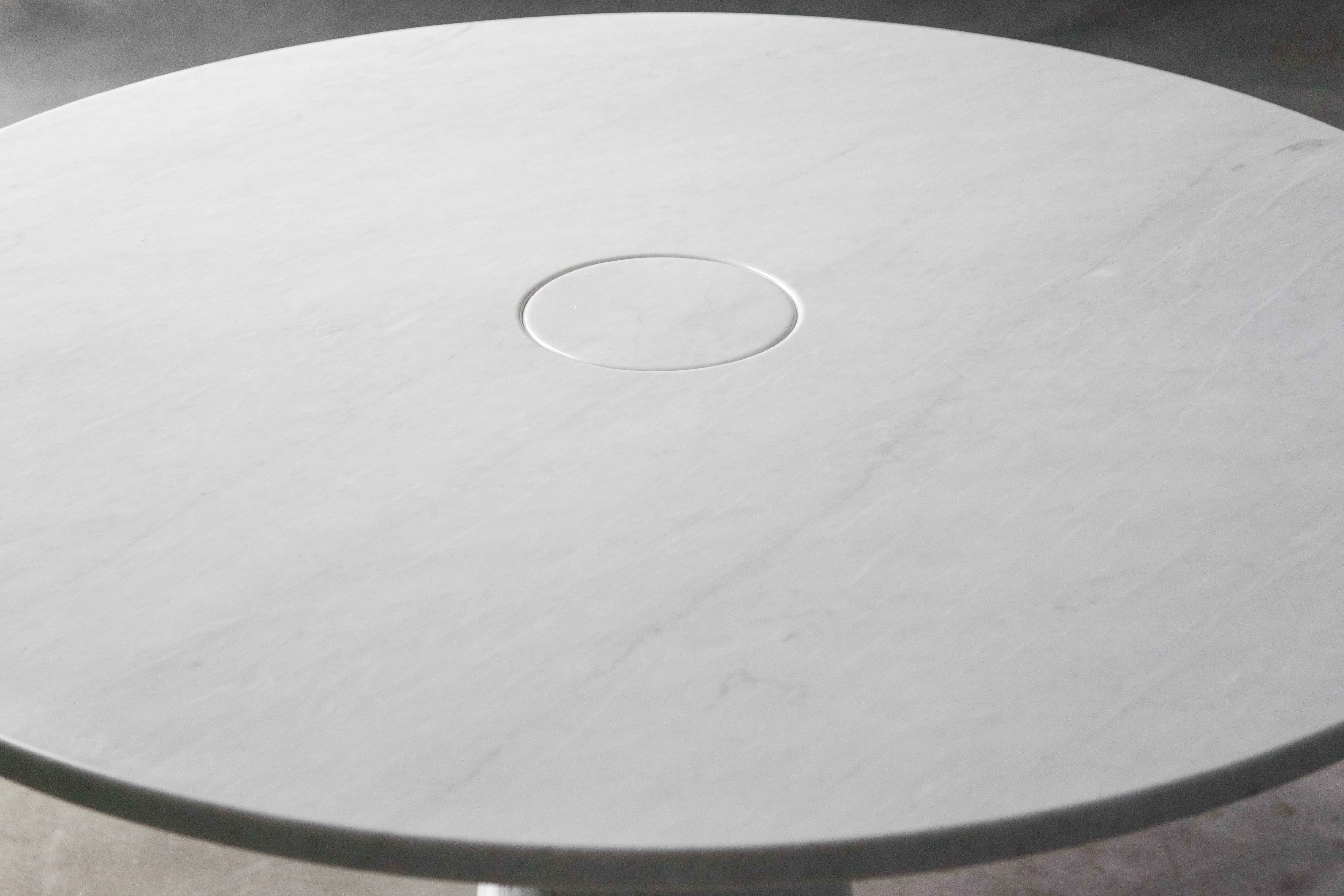 Eros White Marble Dining Table by Angelo Mangiarotti for Skipper, Italy - 1970s