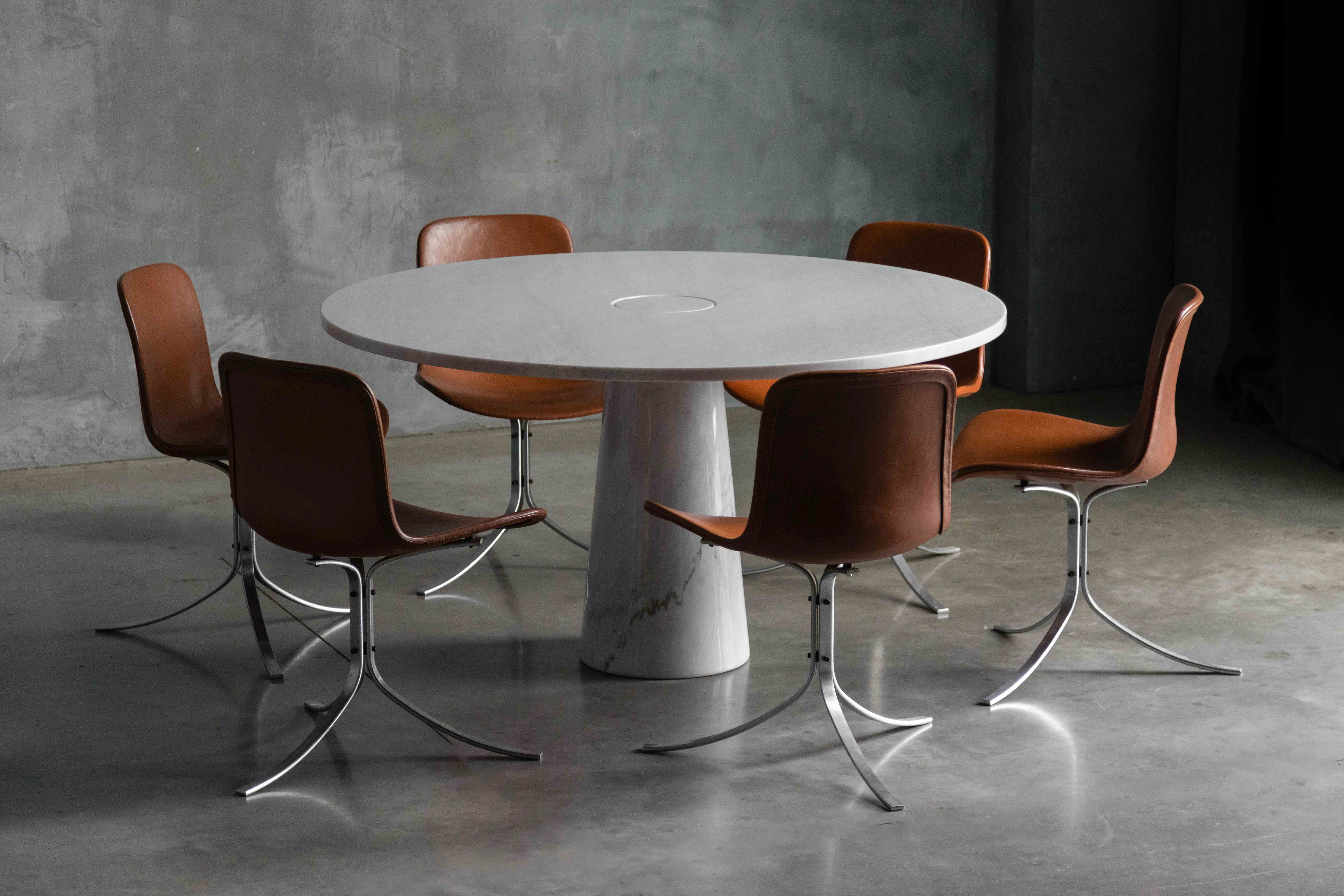 Eros White Marble Dining Table by Angelo Mangiarotti for Skipper, Italy - 1970s