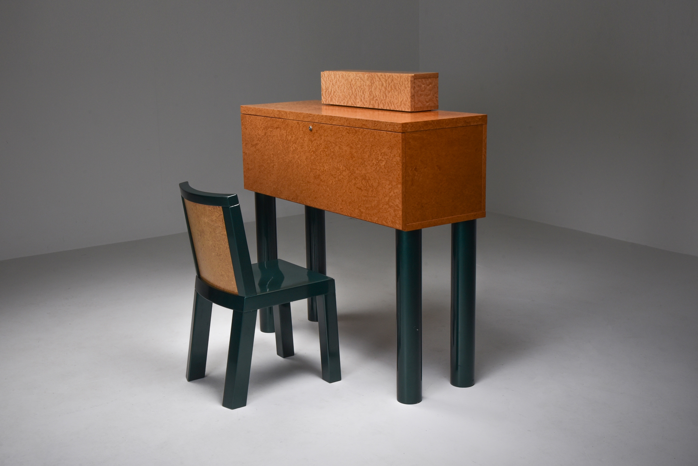 Ettore Sottsass and Marco Zannini Donau Writing Desk & Chair - 1980s