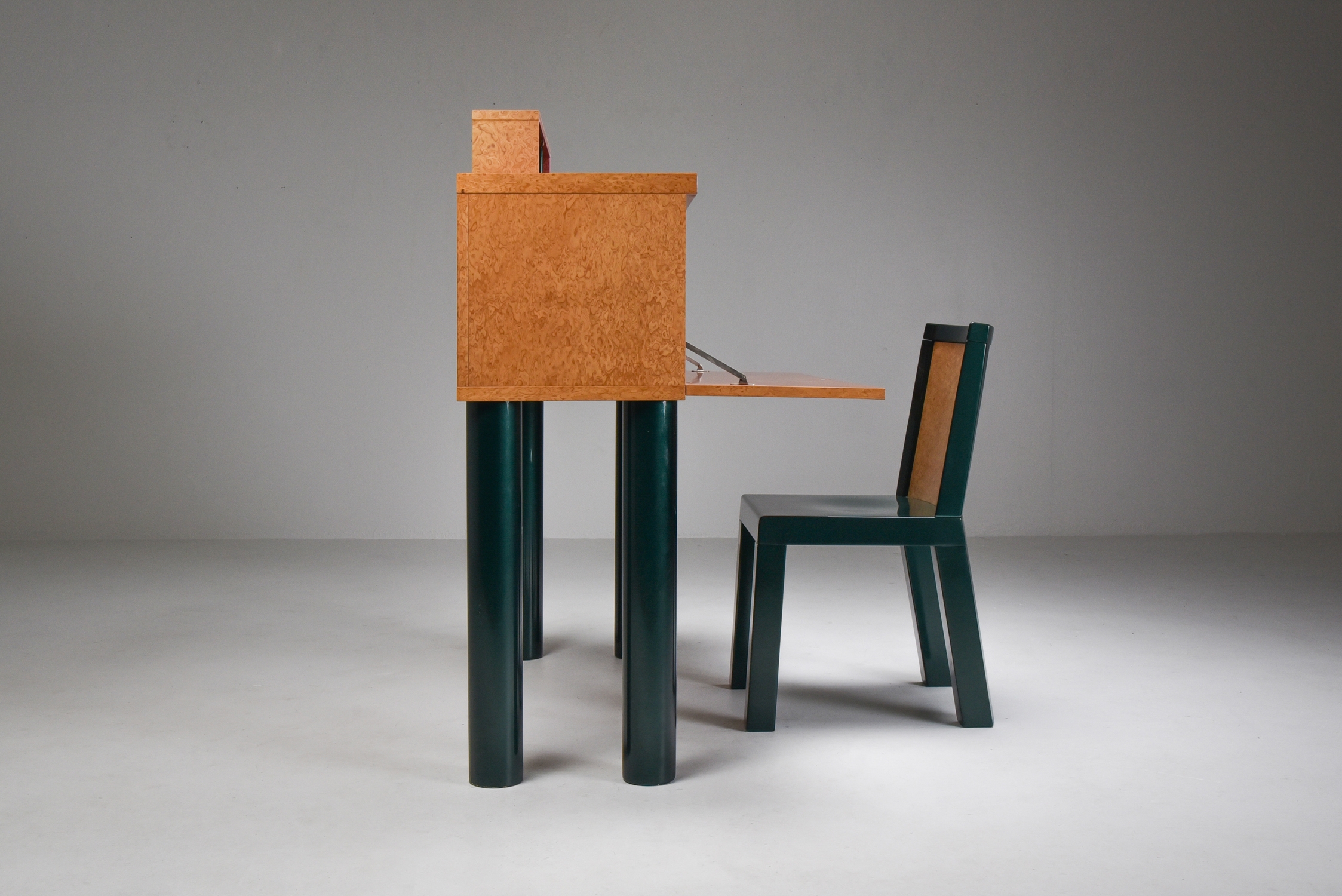 Ettore Sottsass and Marco Zannini Donau Writing Desk & Chair - 1980s