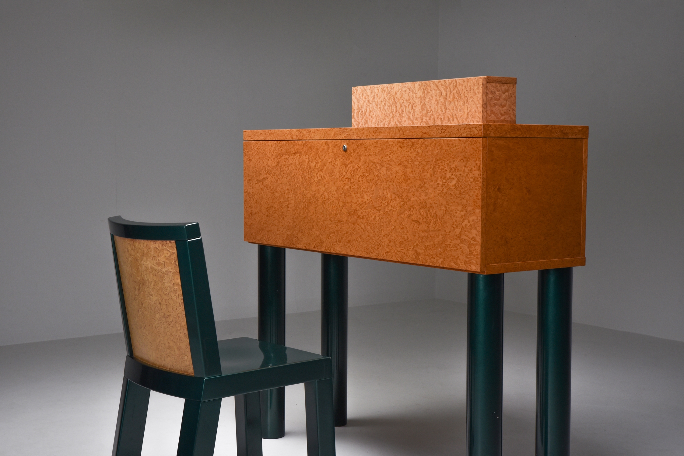 Ettore Sottsass and Marco Zannini Donau Writing Desk & Chair - 1980s