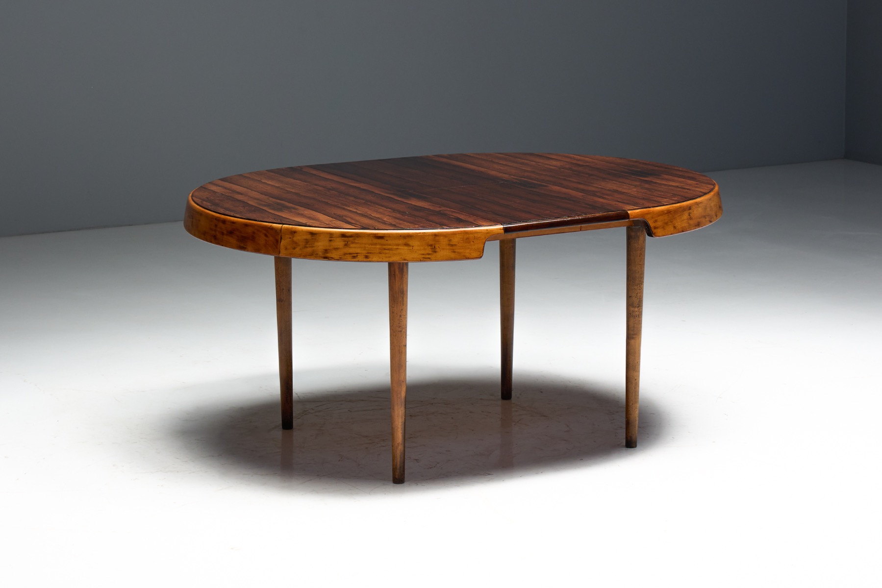 Expandable Caviuna Dining Table by Hauner Eisler, Brazil - circa 1955