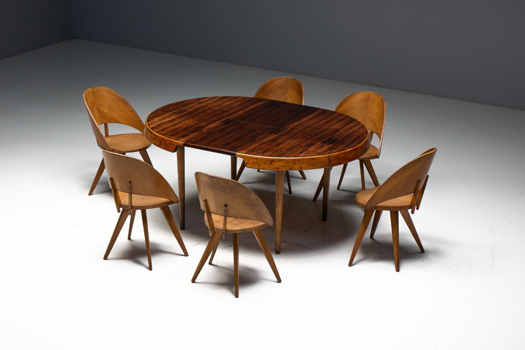 Expandable Caviuna Dining Table by Hauner Eisler, Brazil - circa 1955