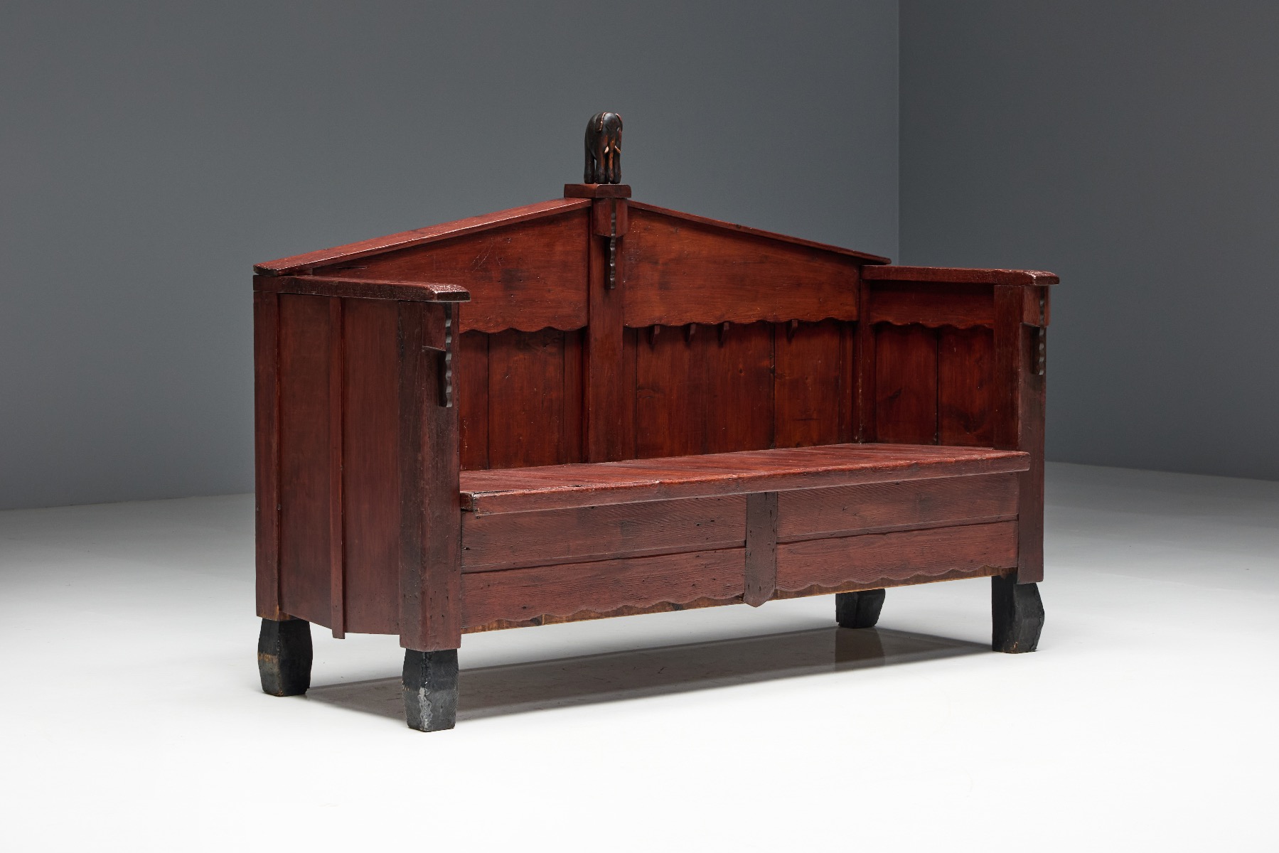 Expressionist Amsterdam School Bench - 1920s