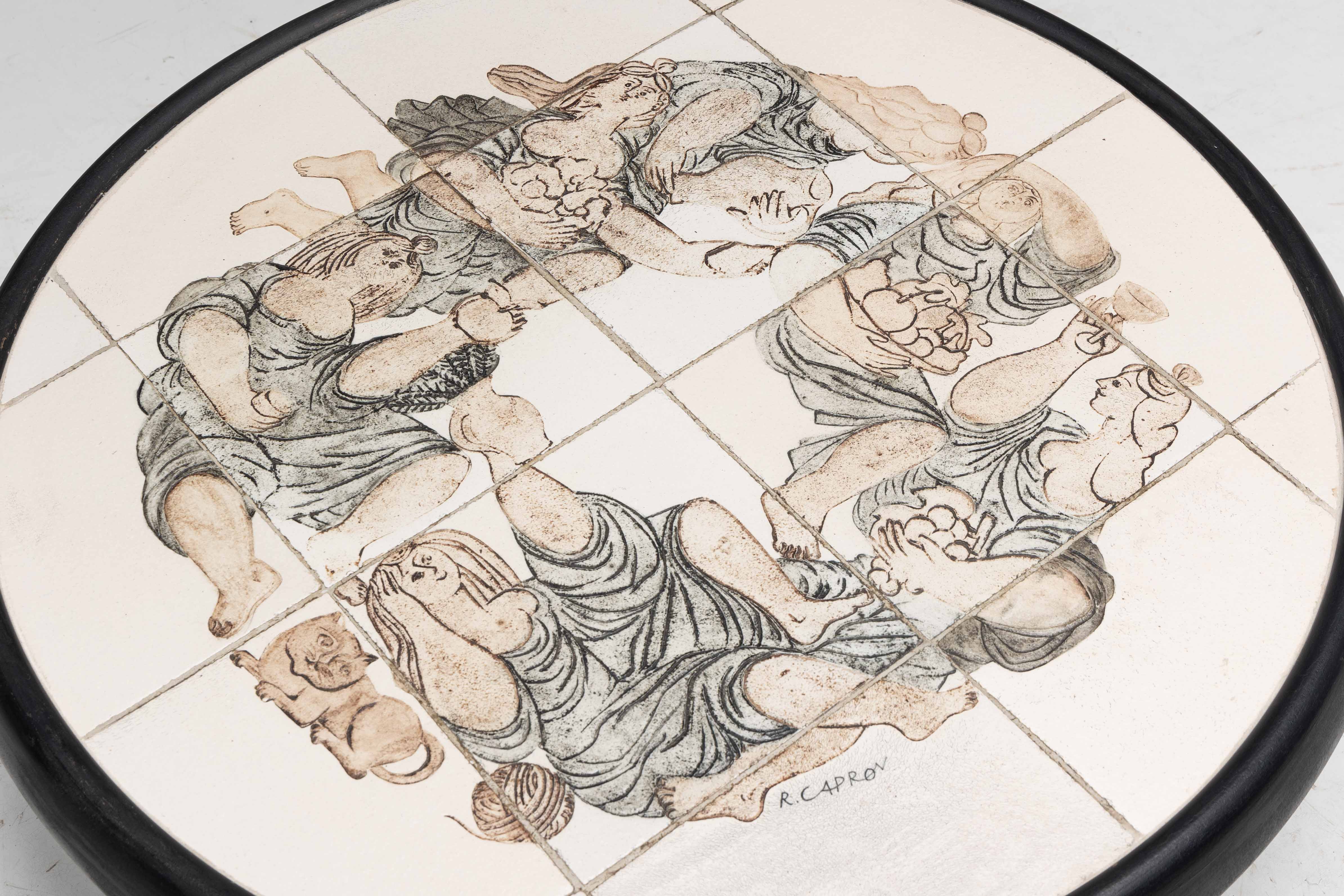Figurative Ceramic Coffee Table by Roger Capron, France - 1960s