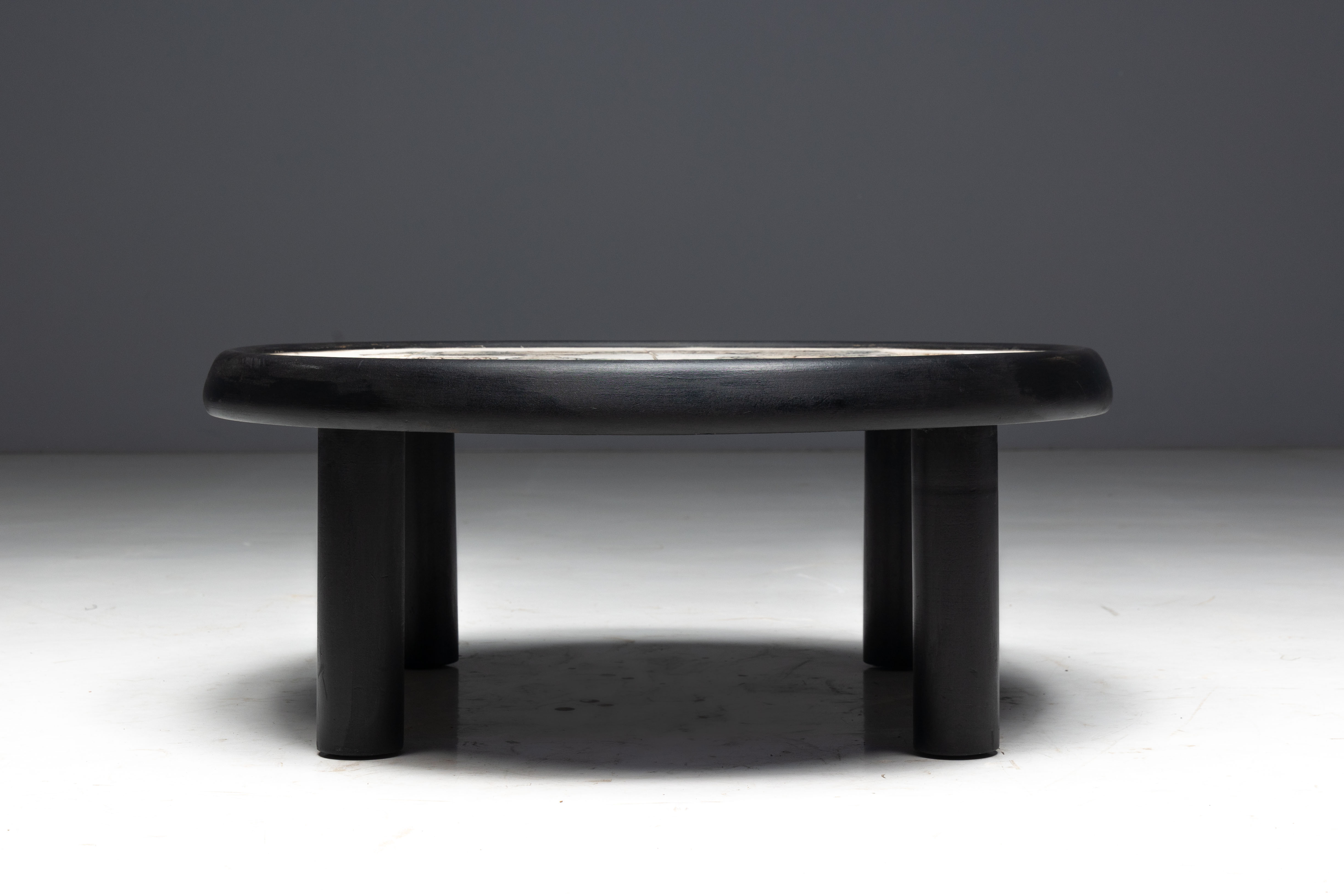 Figurative Ceramic Coffee Table by Roger Capron, France - 1960s
