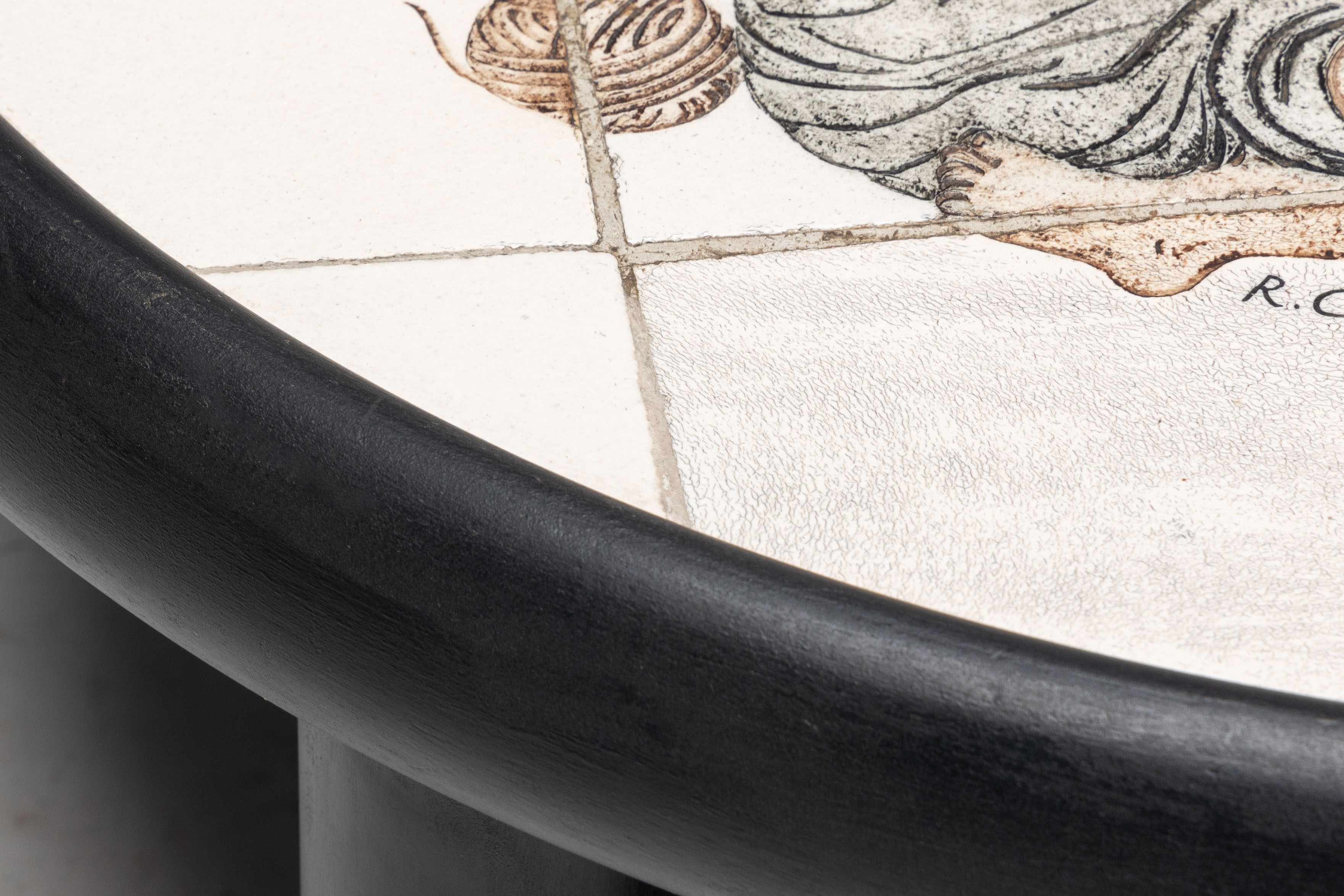 Figurative Ceramic Coffee Table by Roger Capron, France - 1960s