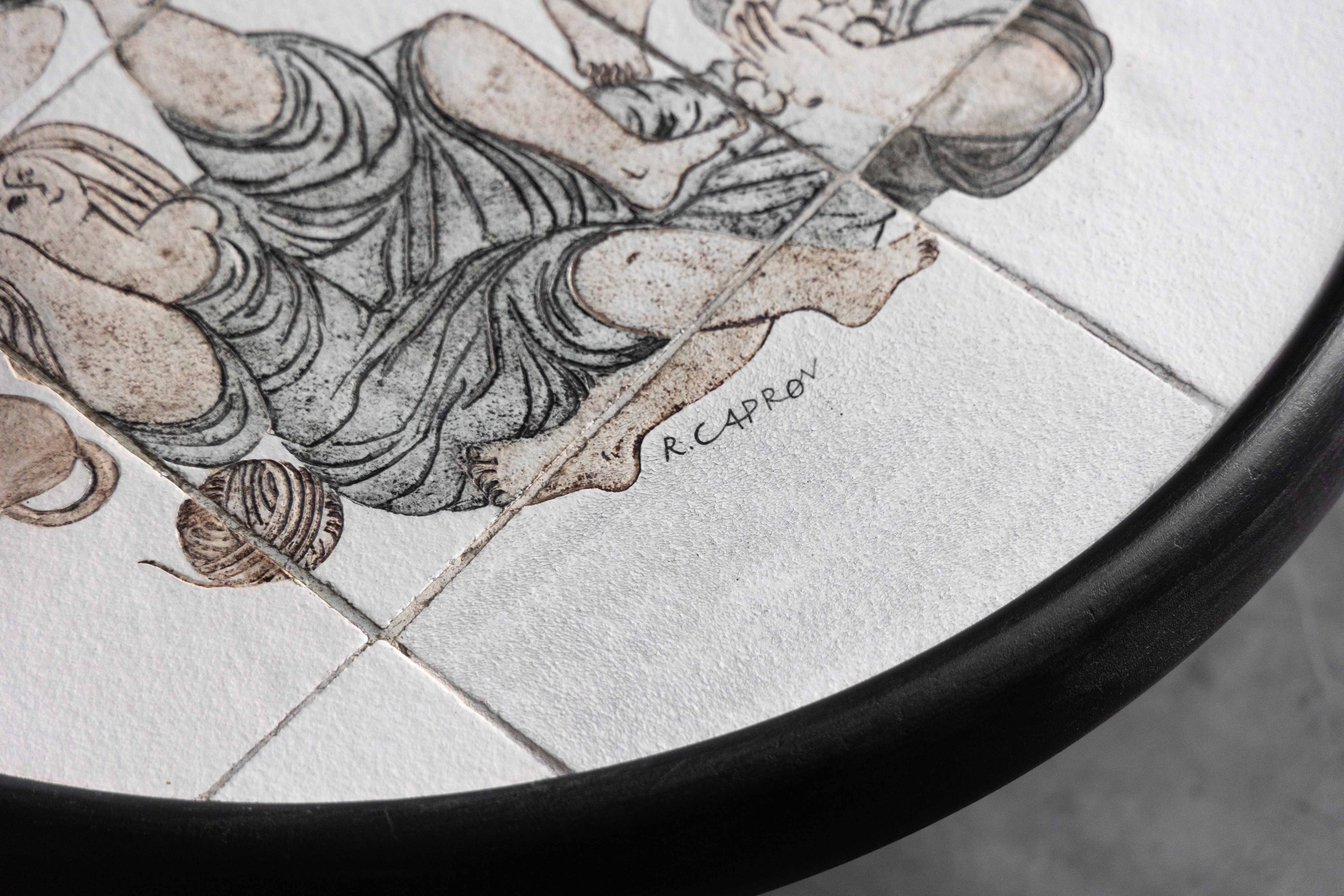 Figurative Ceramic Coffee Table by Roger Capron, France - 1960s