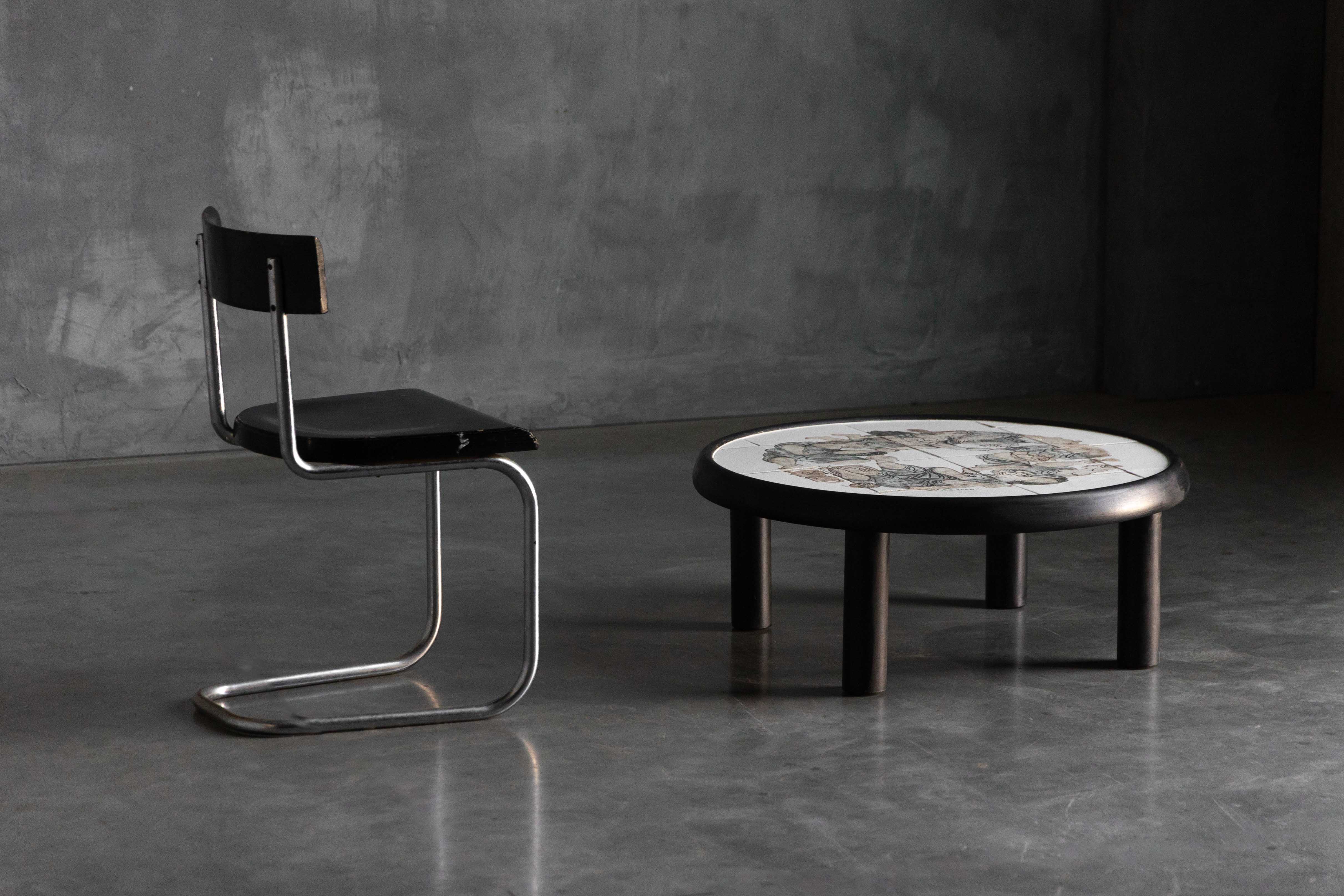 Figurative Ceramic Coffee Table by Roger Capron, France - 1960s