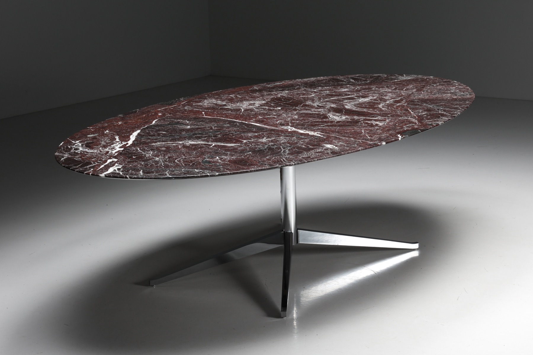 Florence Knoll Burgundy Marble Dining Table - 1960's