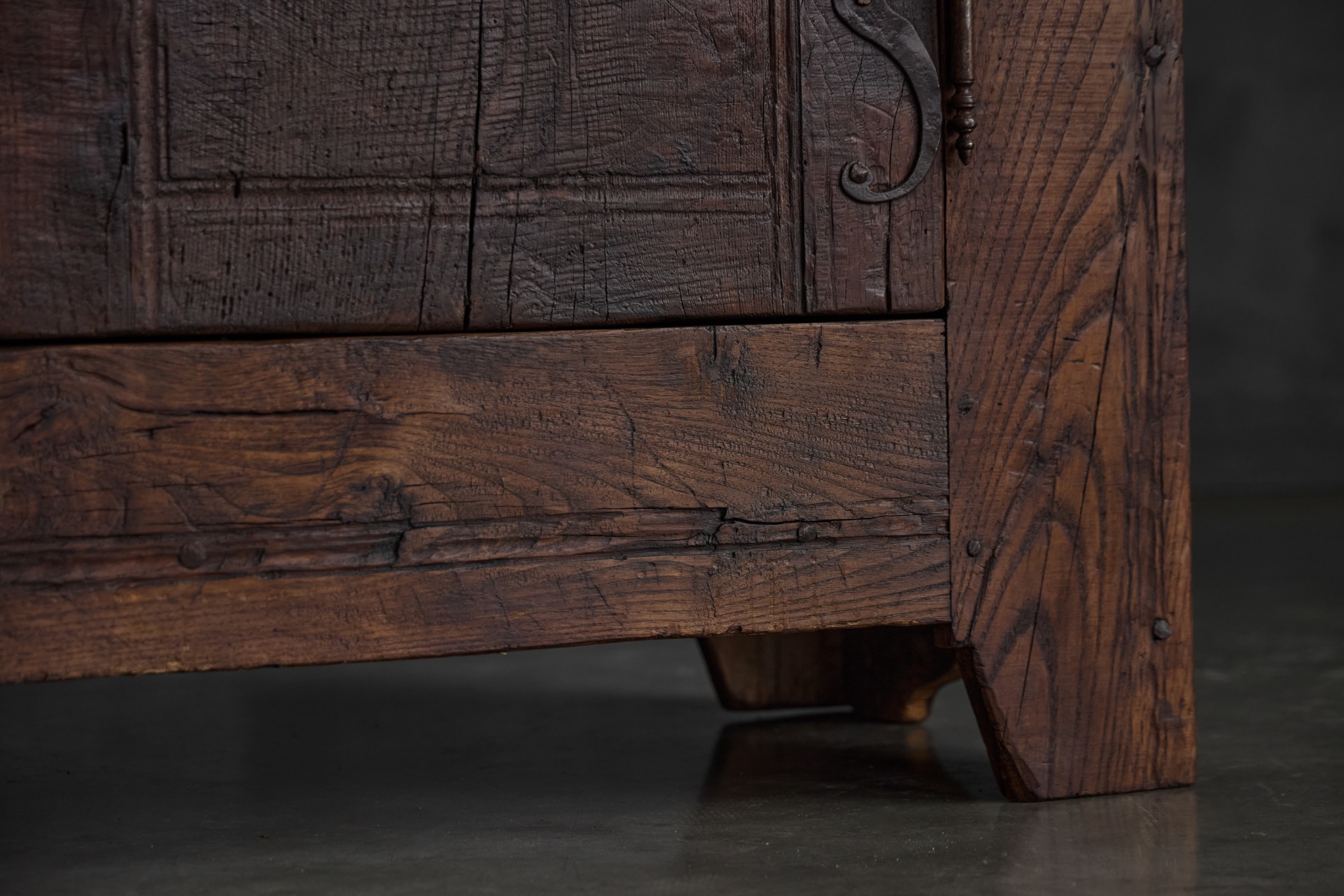 Folk Art Rustic Chestnut Cabinet, France - 1800s