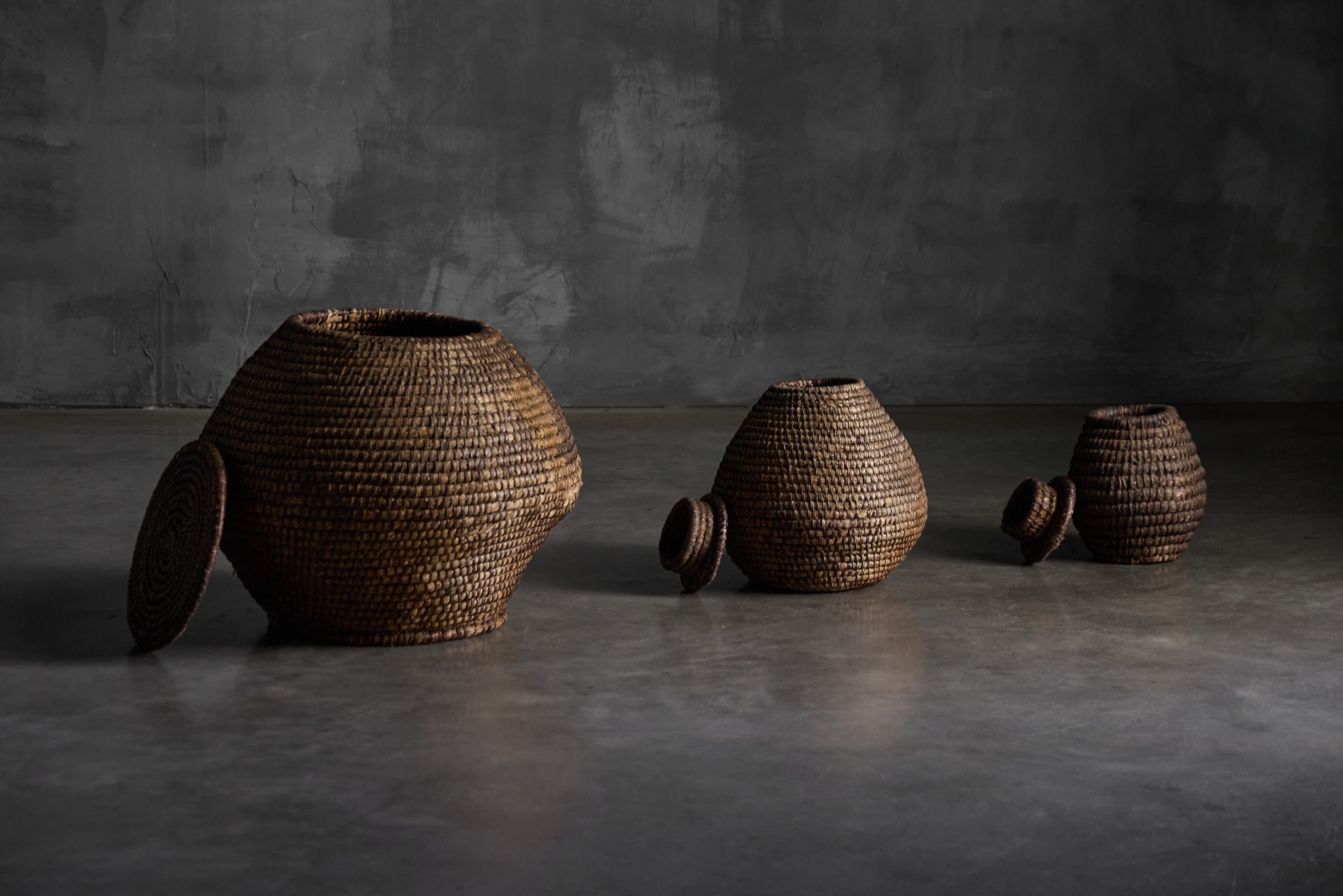 Folk Art Basketry Ensemble, France - Mid 20th Century