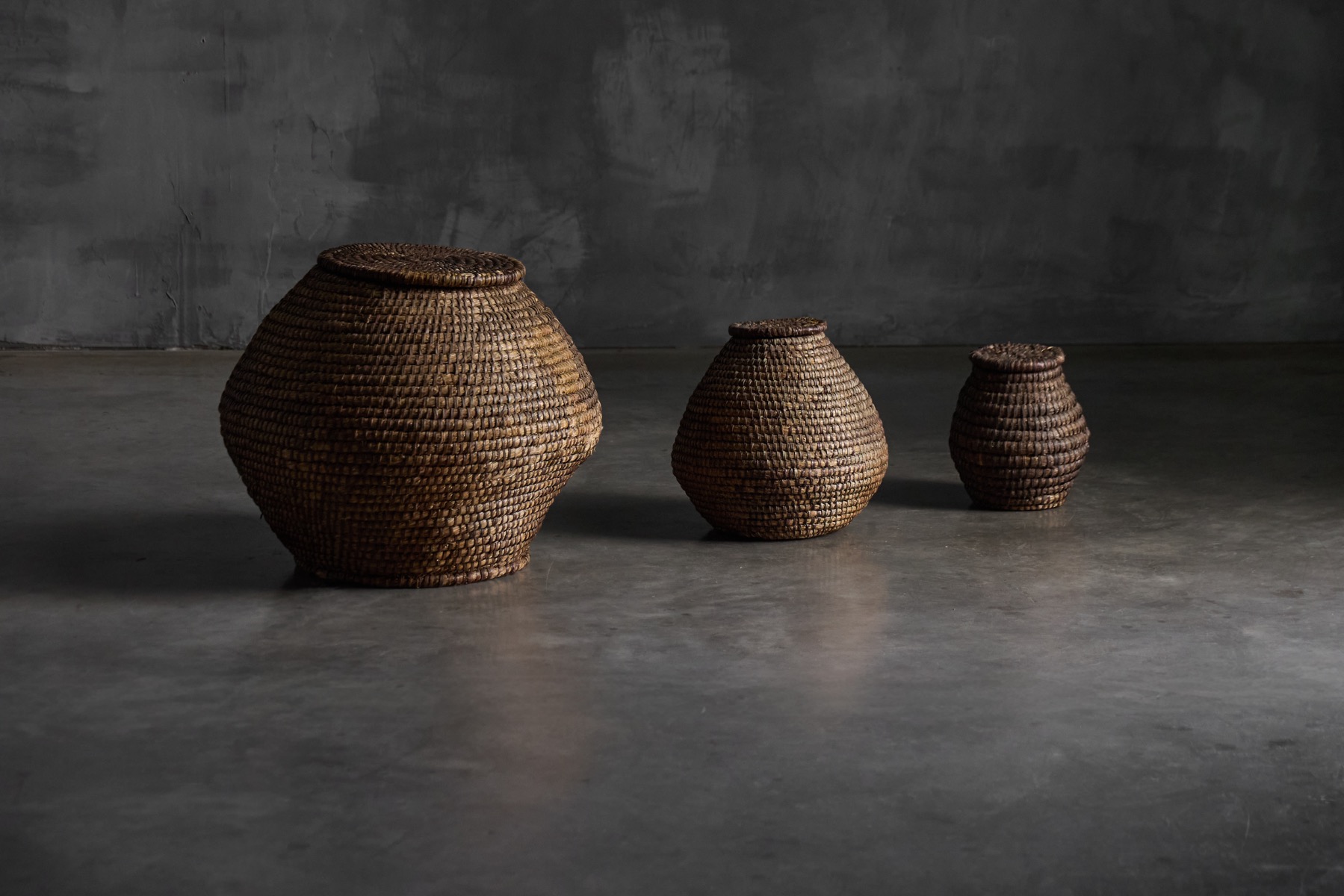 Folk Art Basketry Ensemble, France - Mid 20th Century