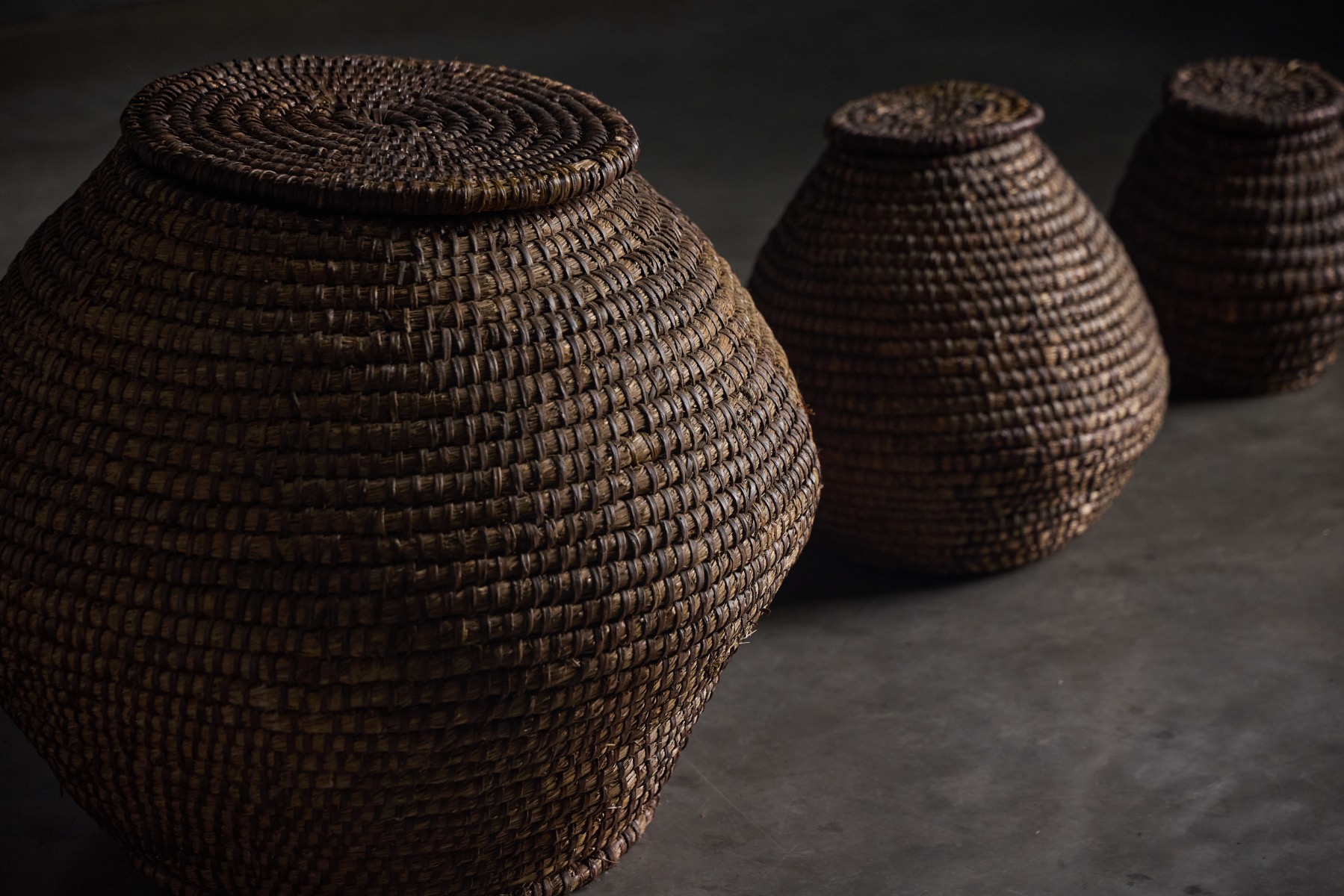 Folk Art Basketry Ensemble, France - Mid 20th Century