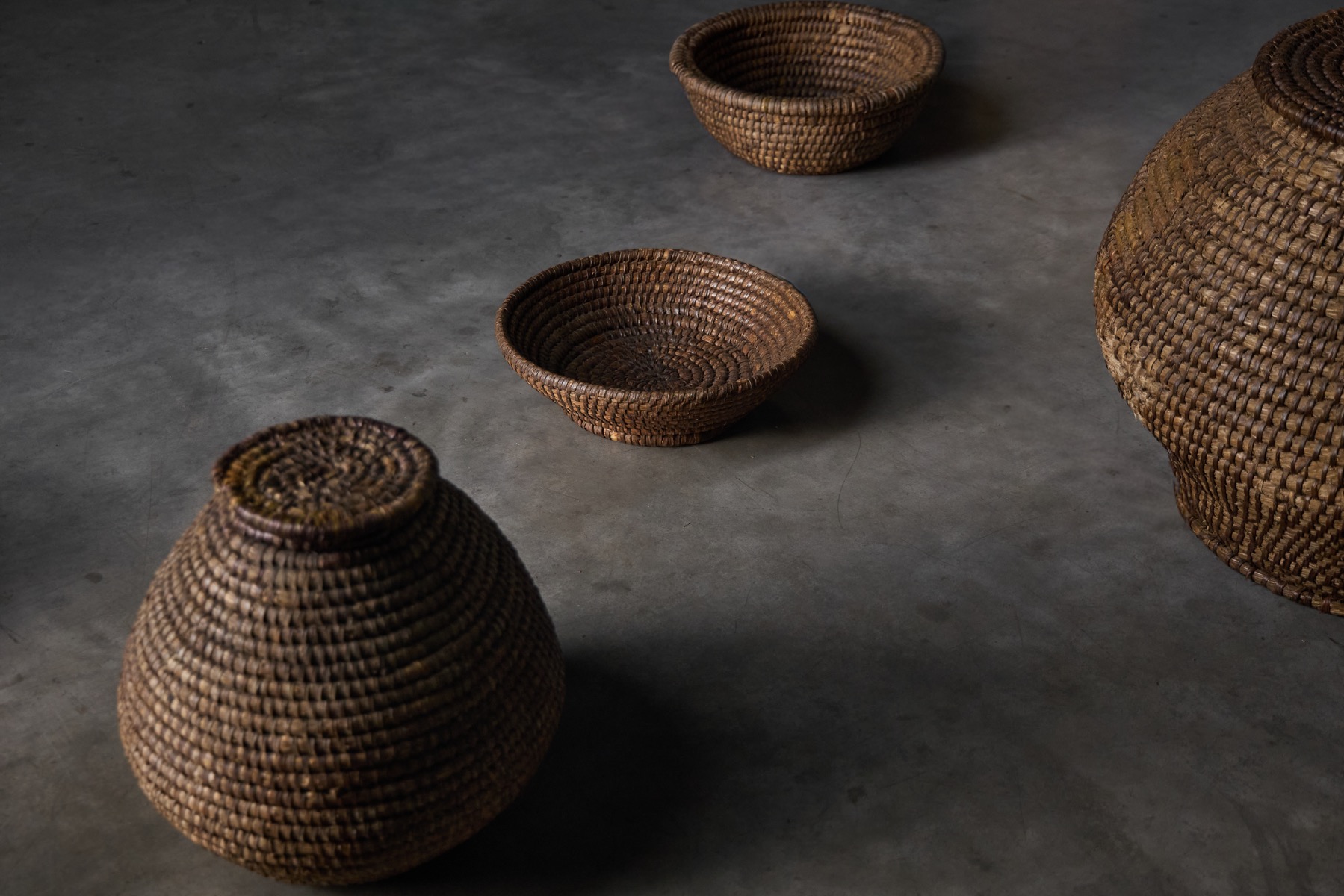Folk Art Basketry Ensemble, France - Mid 20th Century