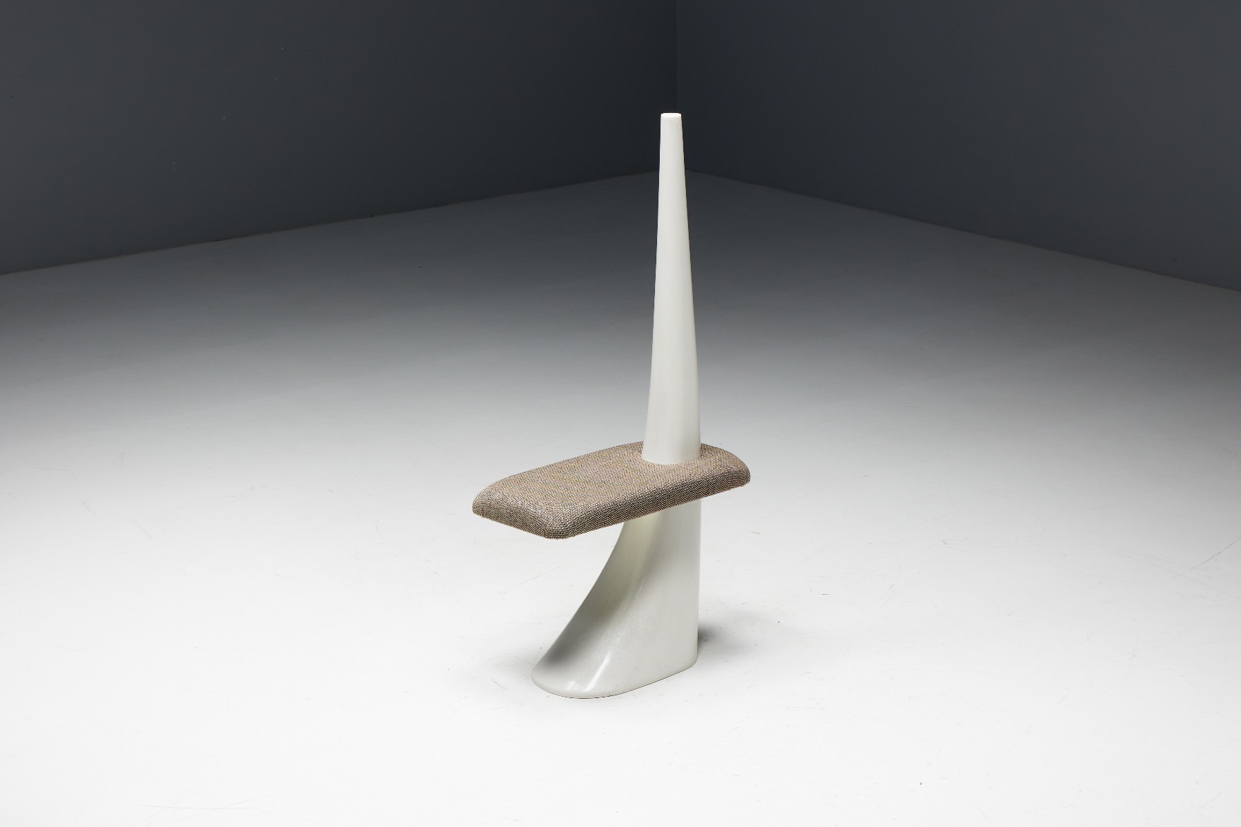 French Sculptural Fibreglass Side Chairs - 1960s