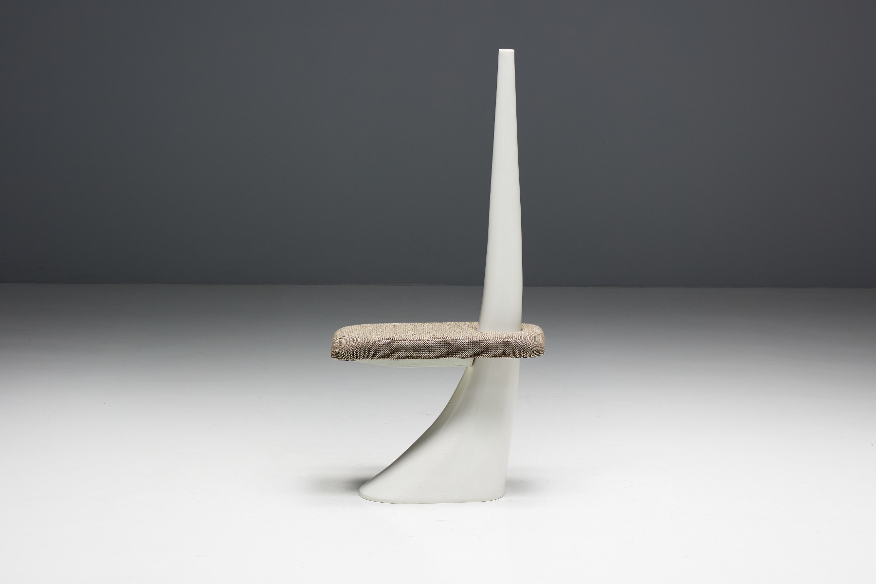French Sculptural Fibreglass Side Chairs - 1960s