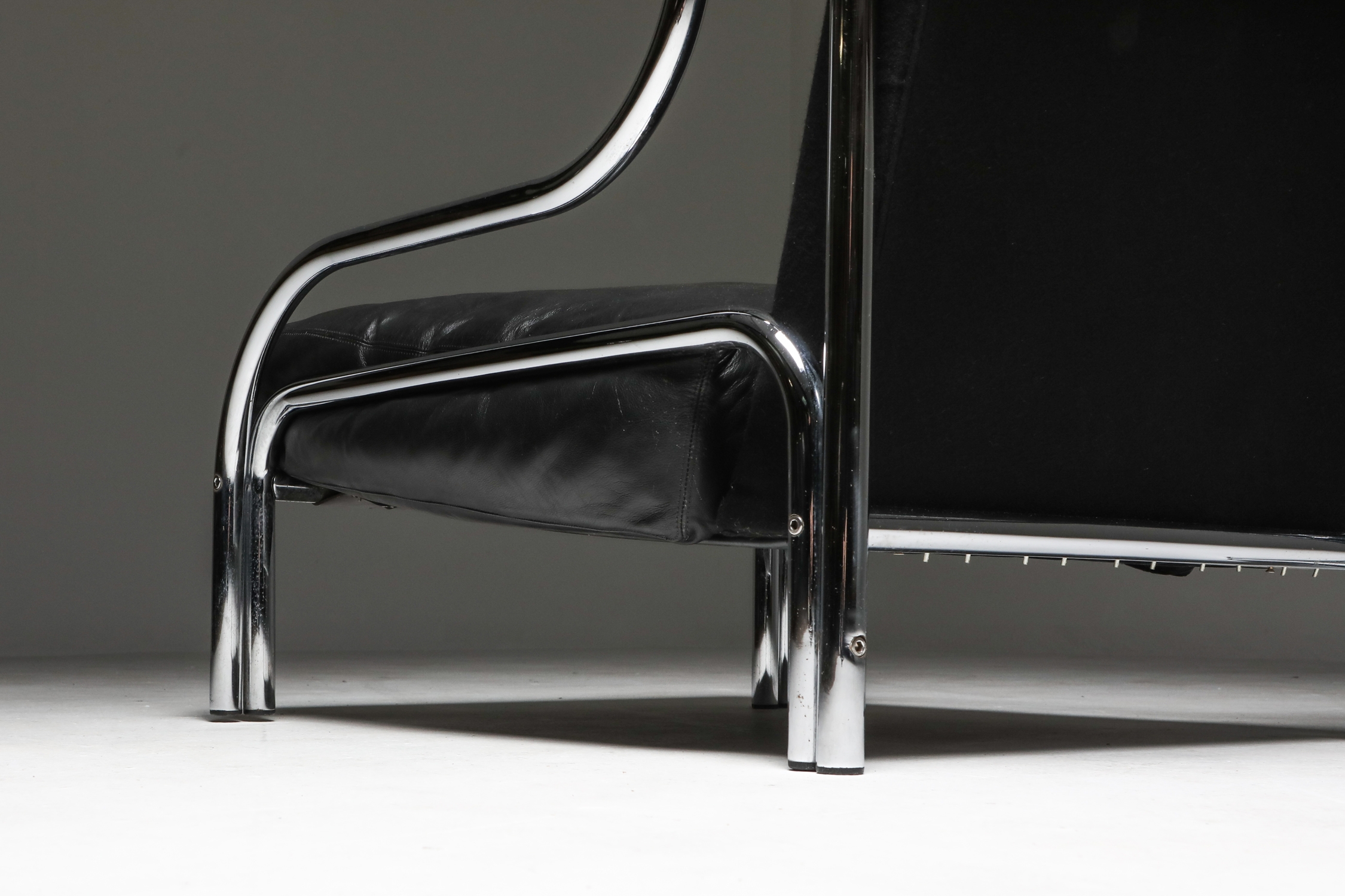 Gae Aulenti 'Stringa' Armchair Black - 1960's