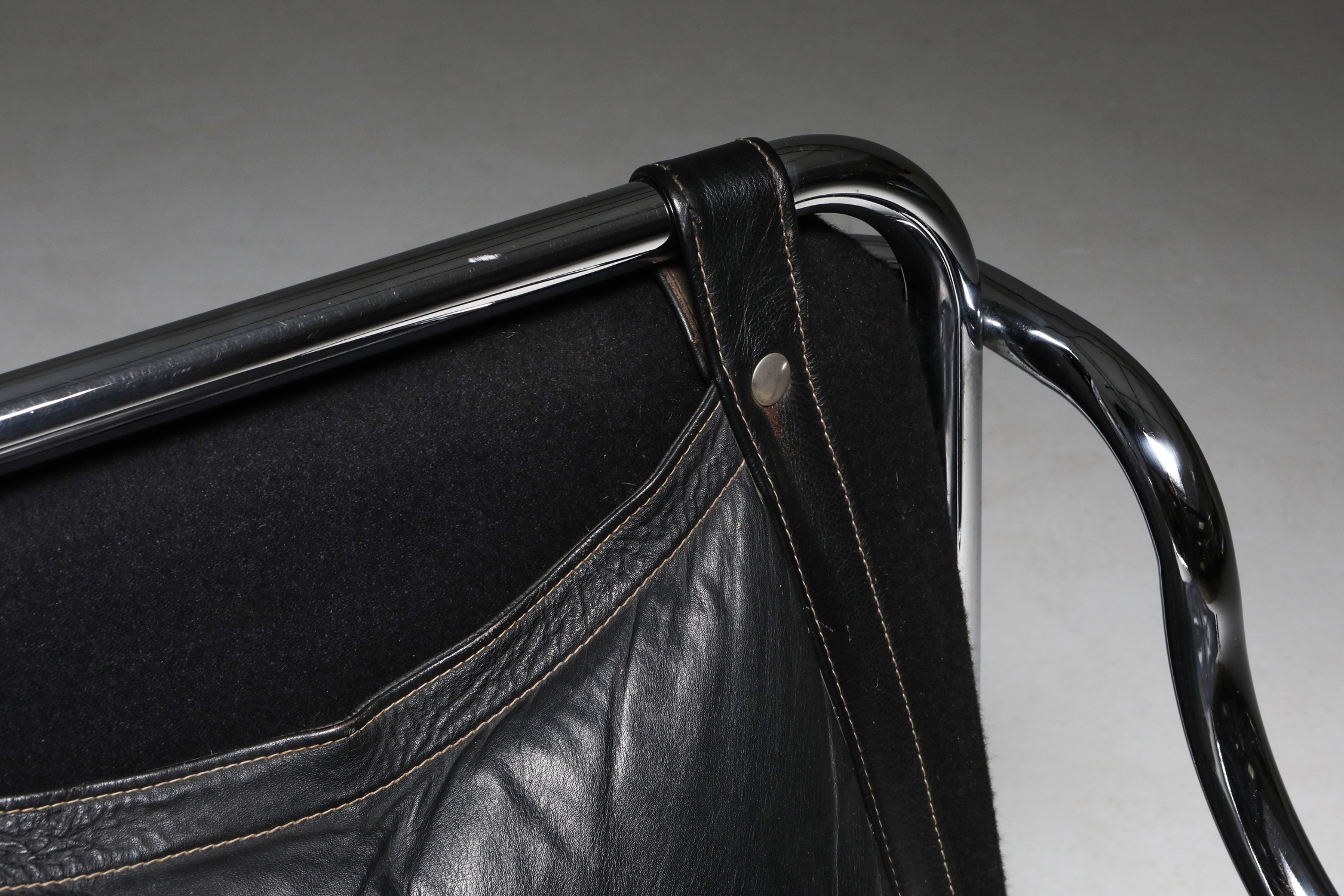 Gae Aulenti 'Stringa' Armchair Black - 1960's
