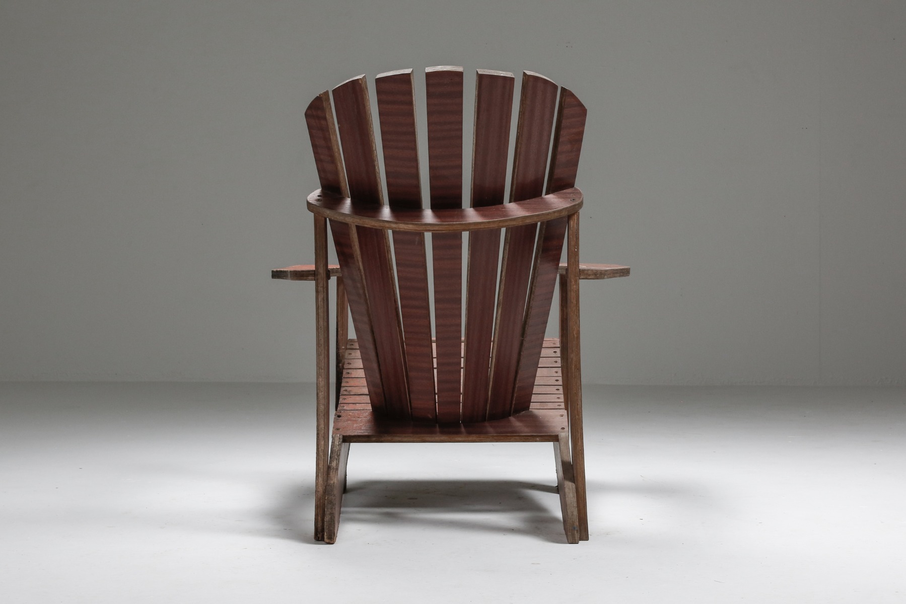 Set Of Hand-crafted Garden Adirondack lounge chairs - 1940s