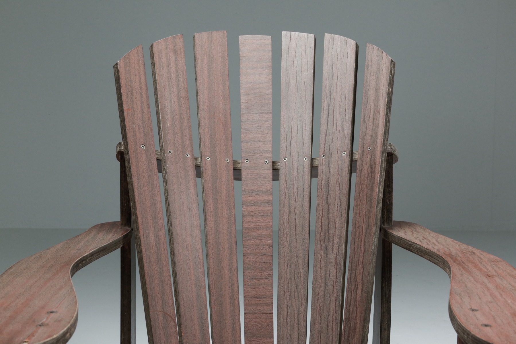 Set Of Hand-crafted Garden Adirondack lounge chairs - 1940s