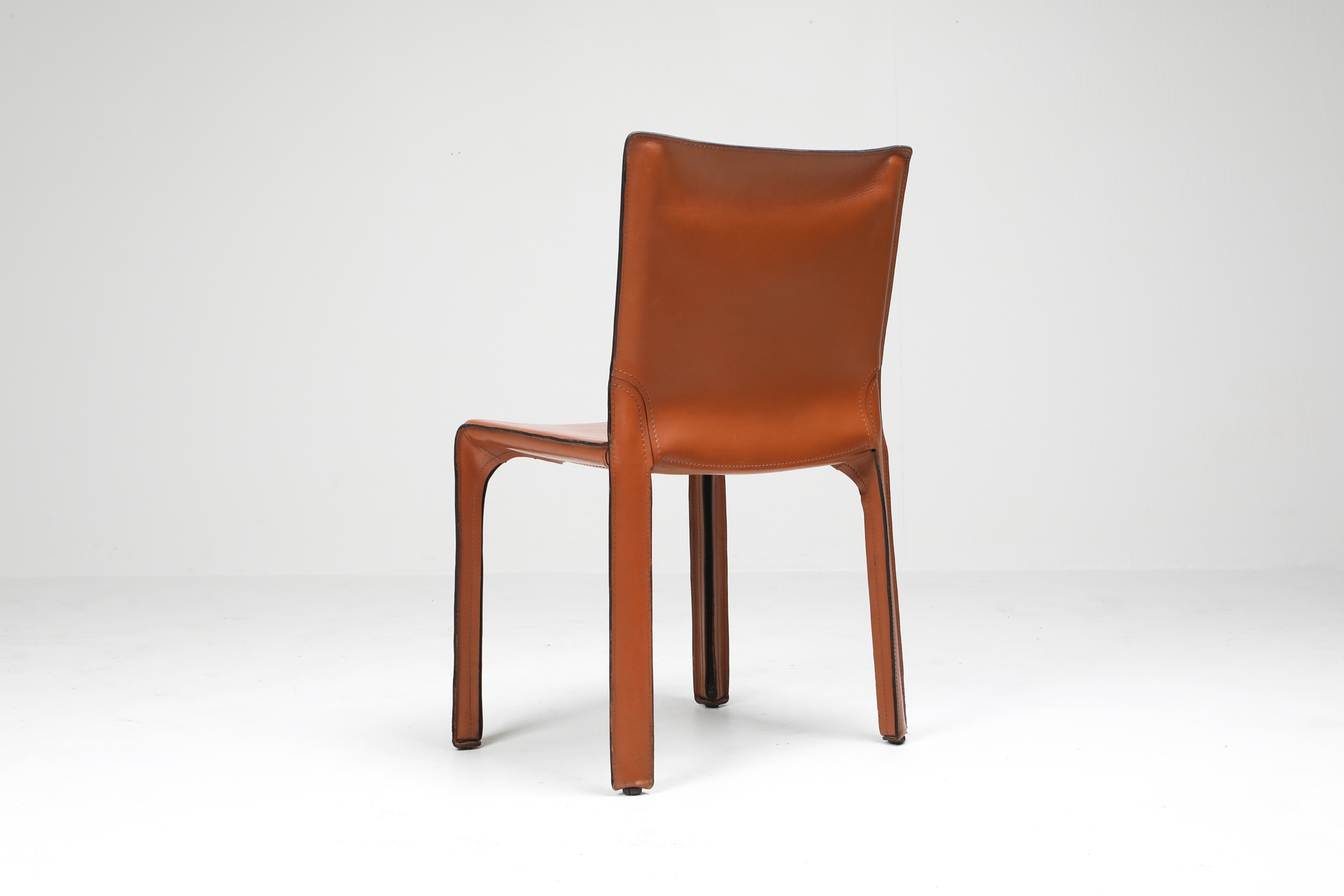 Mario Bellini's CAB Chair in Cognac Leather For Cassina - 1970s