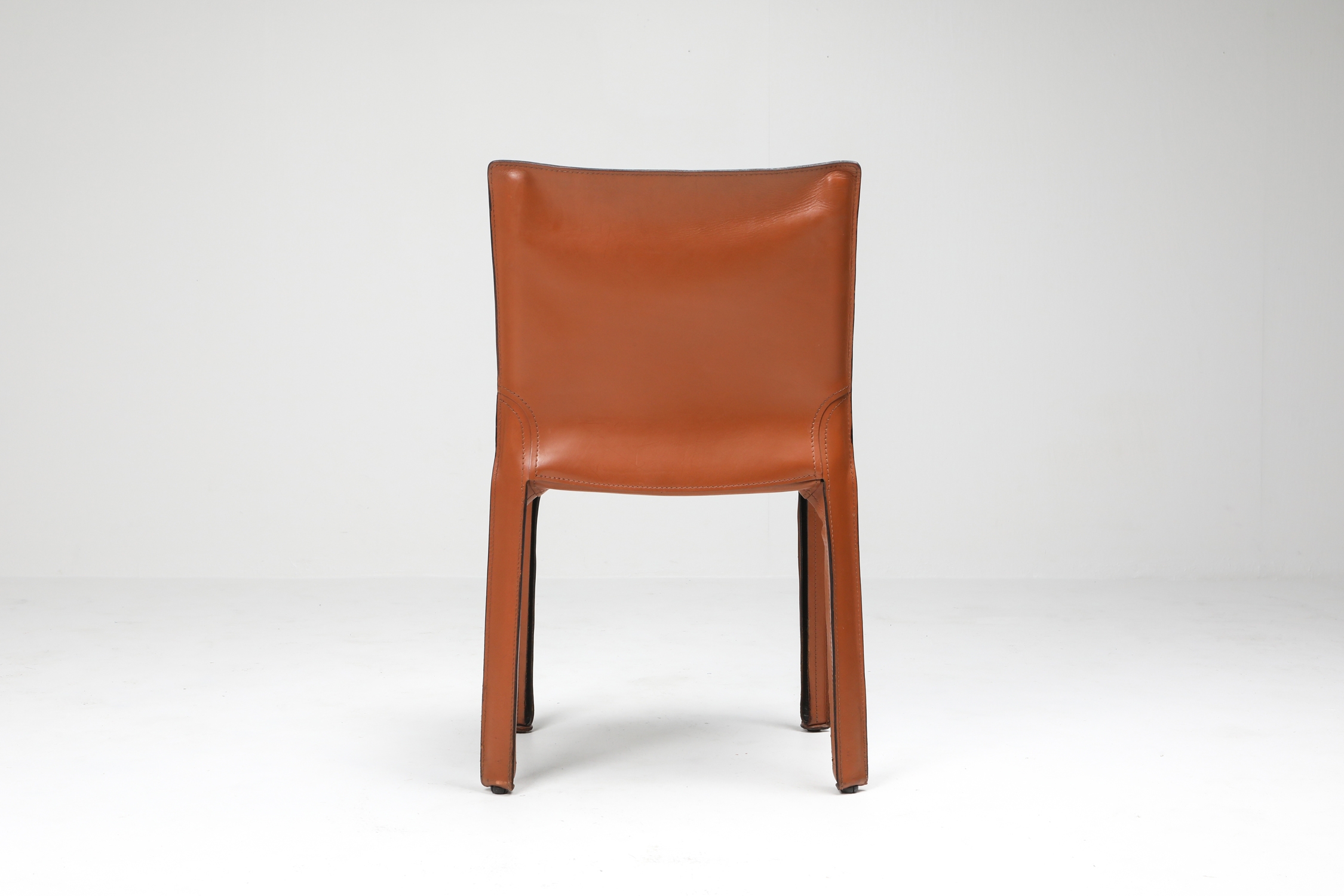 Mario Bellini's CAB Chair in Cognac Leather For Cassina - 1970s