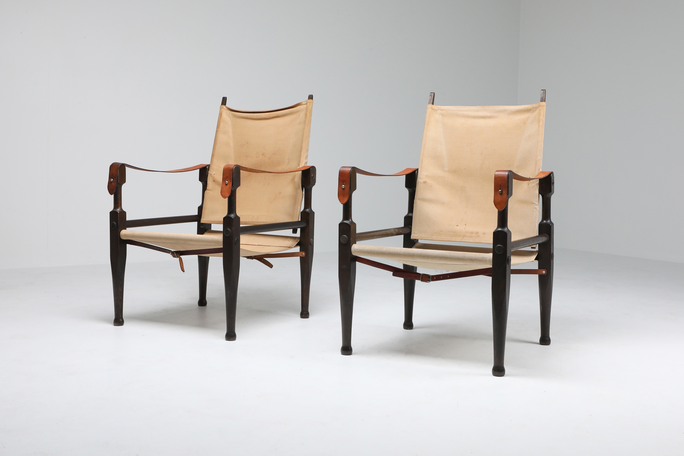 Safari Chairs Designed by Kaare Klint for Rud Rasmussen - 1960s