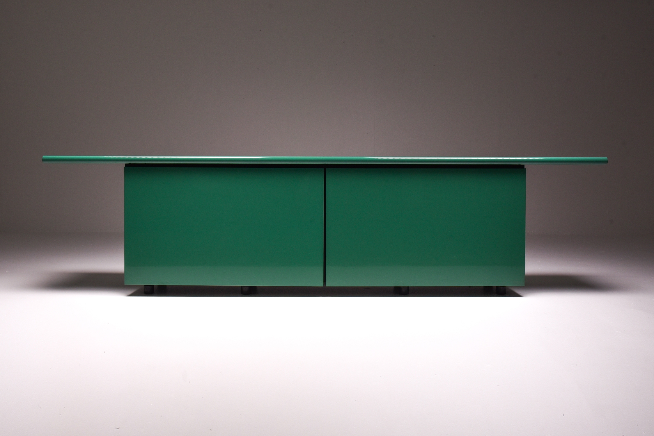 Green  Lacquer Credenza by Giotto Stoppino for Acerbis - 1977