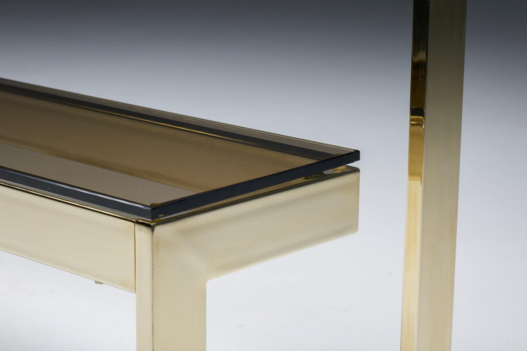 Hollywood Regency Gold Layered Console Table by Maison Jansen - 1970s