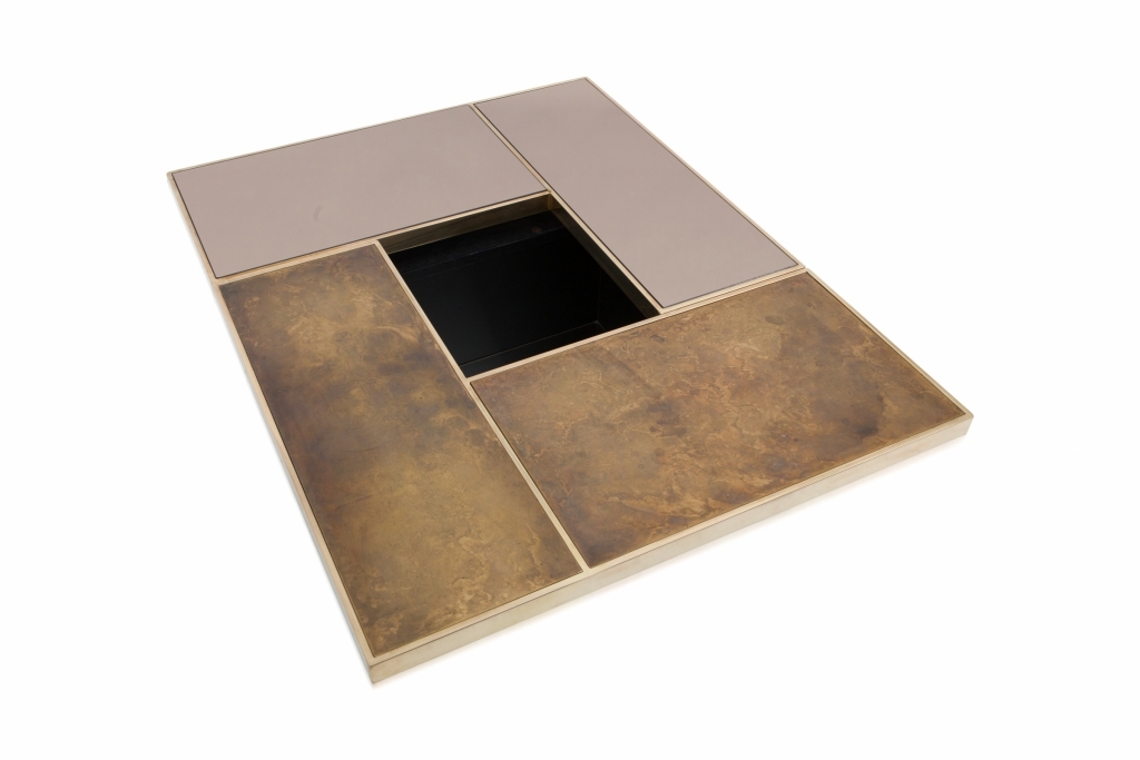 Bronze Coffee Table, Willy Rizzo - 1970s
