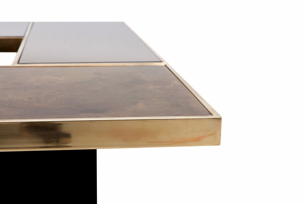 Bronze Coffee Table, Willy Rizzo - 1970s