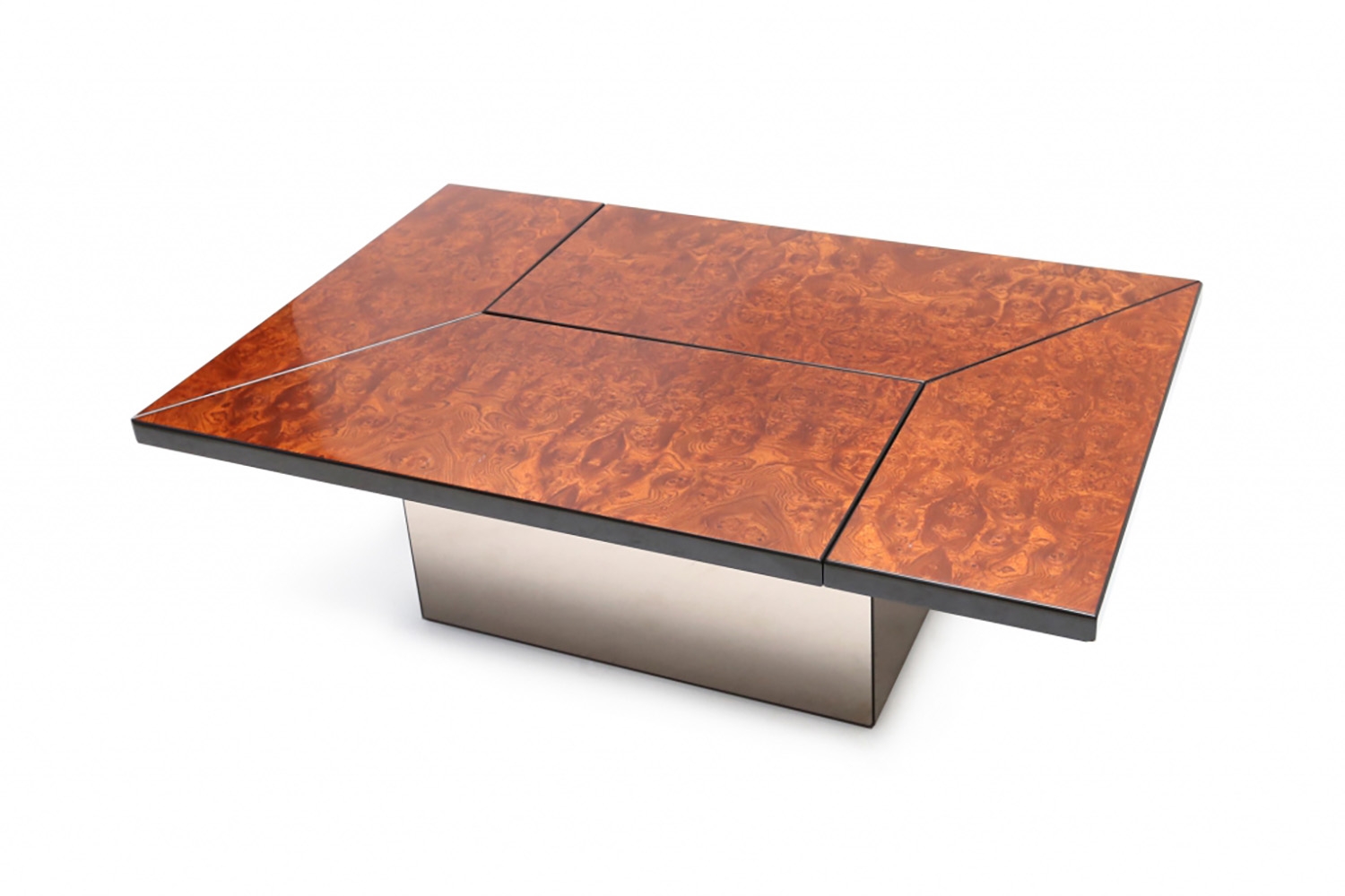 Willy Rizzo Burl Coffee Table - 1970s