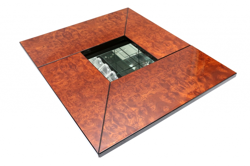 Willy Rizzo Burl Coffee Table - 1970s