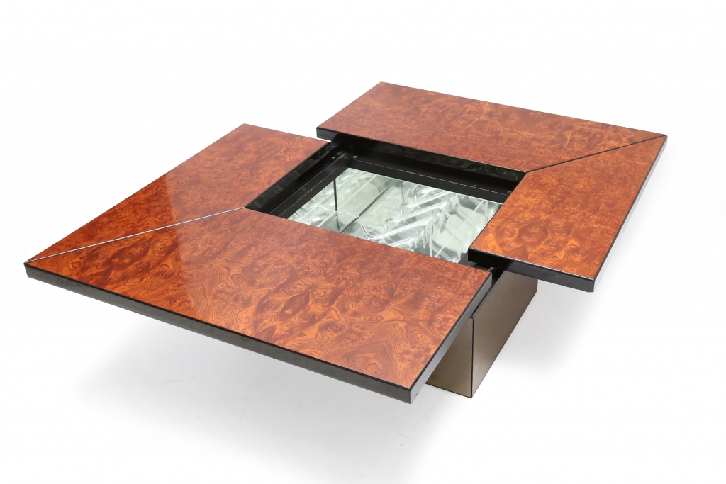 Willy Rizzo Burl Coffee Table - 1970s