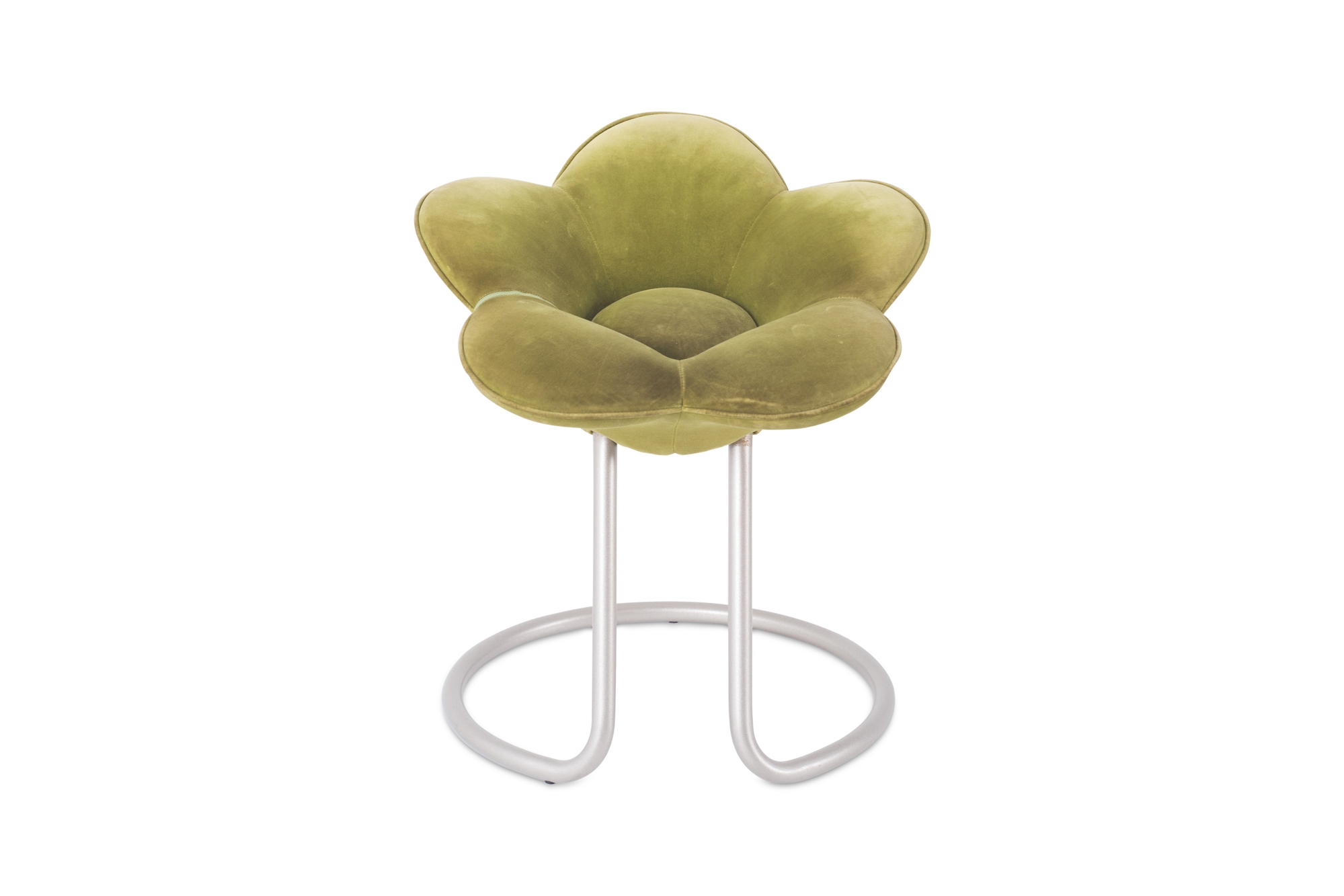 Edra Soshun Low Stools in Green Velvet by Masanori Umeda - 1990s