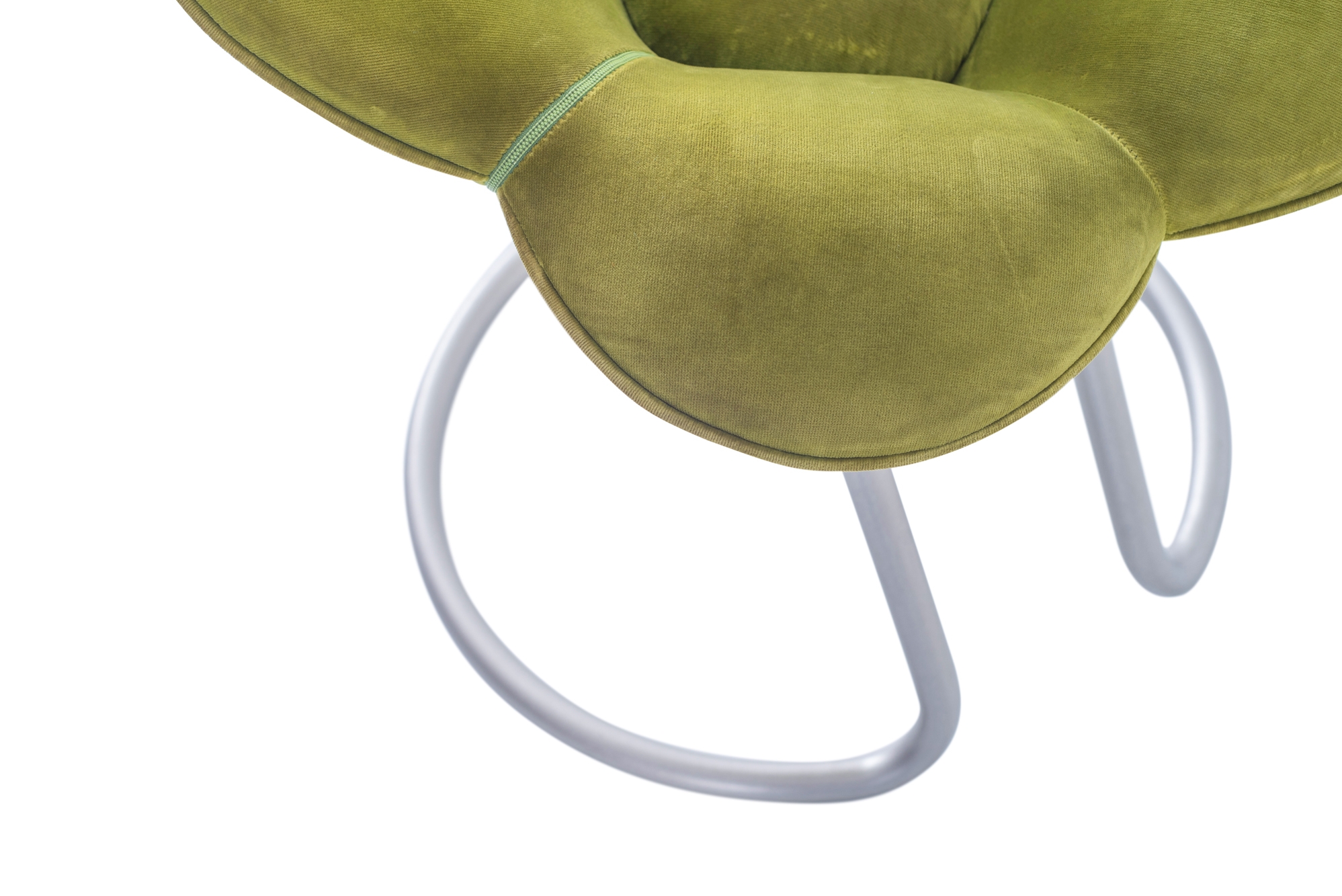 Edra Soshun Low Stools in Green Velvet by Masanori Umeda - 1990s