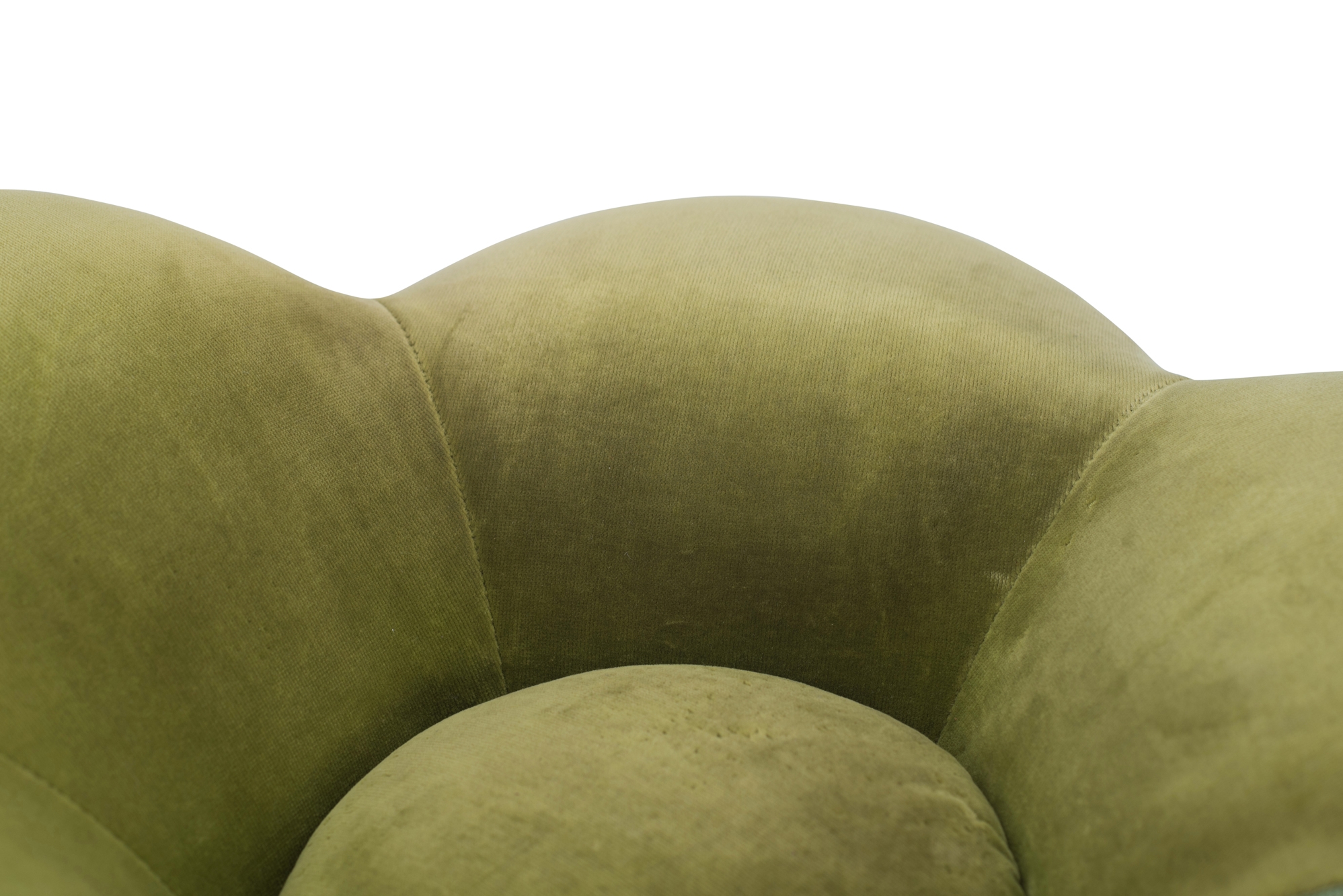 Edra Soshun Low Stools in Green Velvet by Masanori Umeda - 1990s