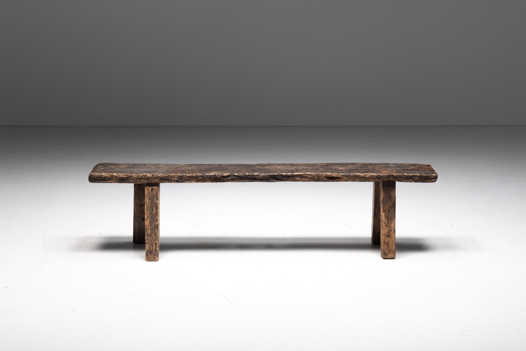 Rustic Art Populaire Bench - Early 20th Century