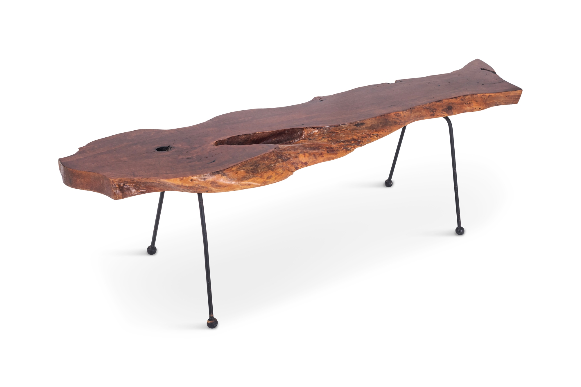 Wabi Sabi Style Coffee Table in Organic Walnut - 1960s