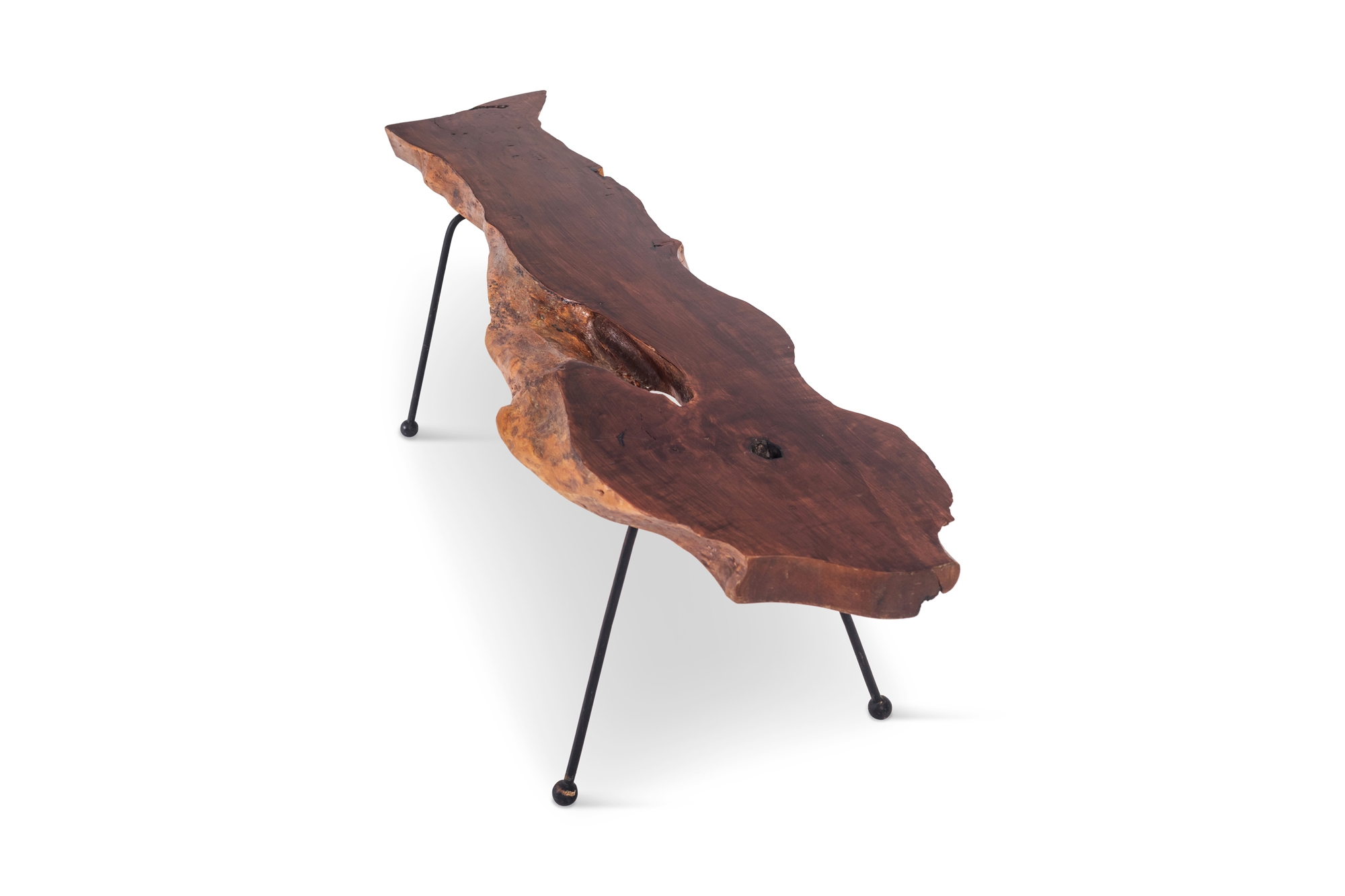 Wabi Sabi Style Coffee Table in Organic Walnut - 1960s